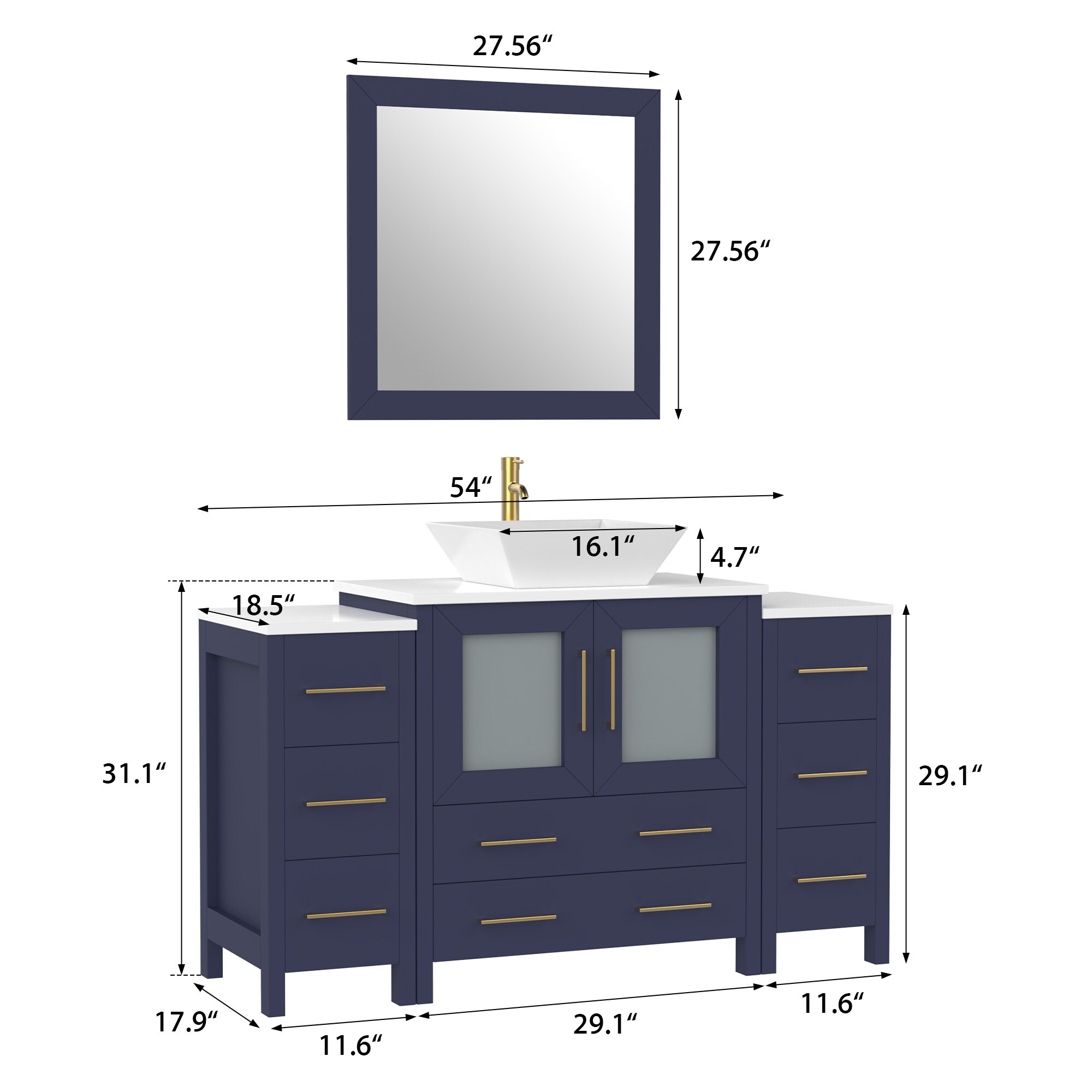 Vanity Art VA3130-54B Bath-Vanity-Combo - View #11