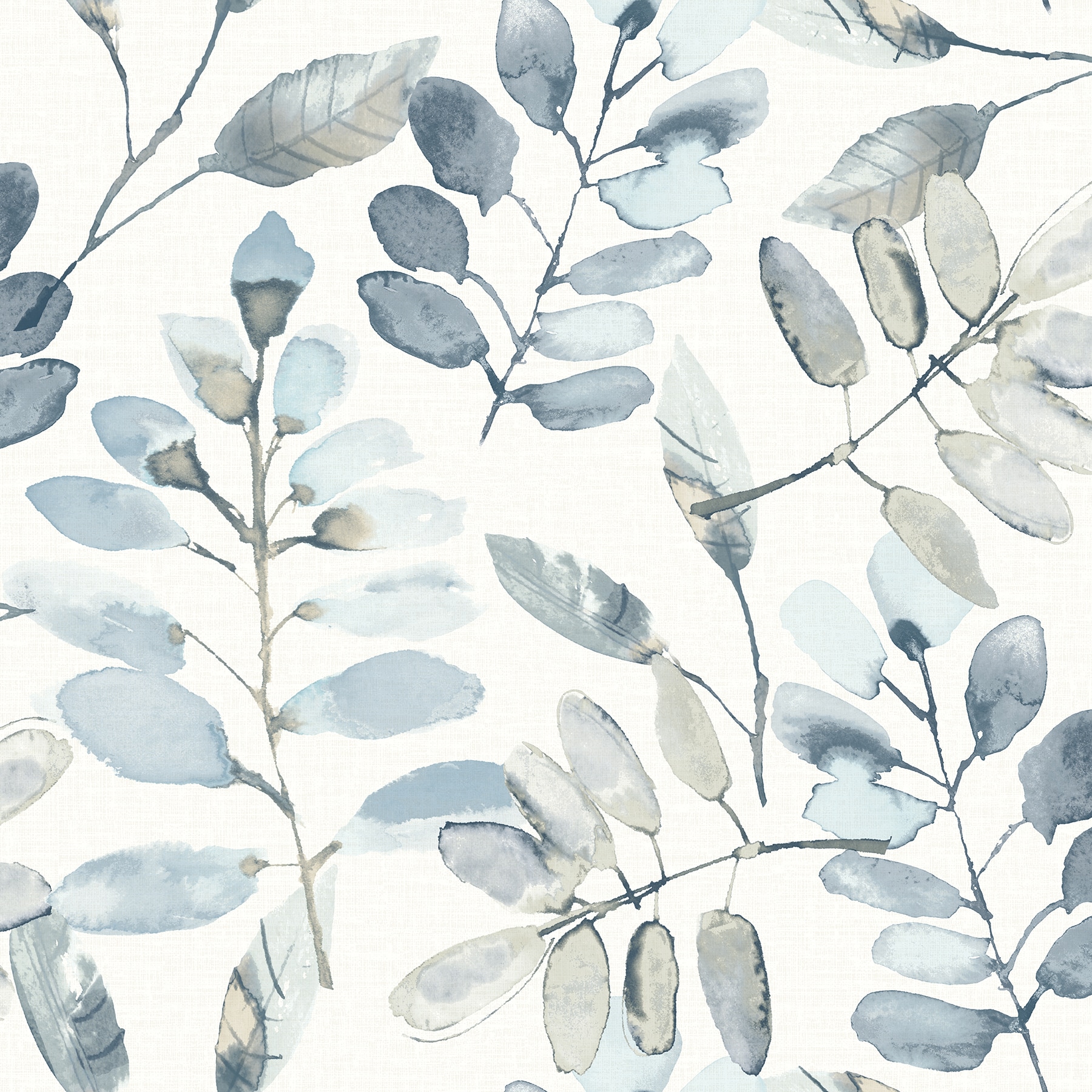Chesapeake 3124-13908 Thoreau 56.4-sq ft Blue Non-woven Ivy/Vines Prepasted Water Activated Paste Wallpaper