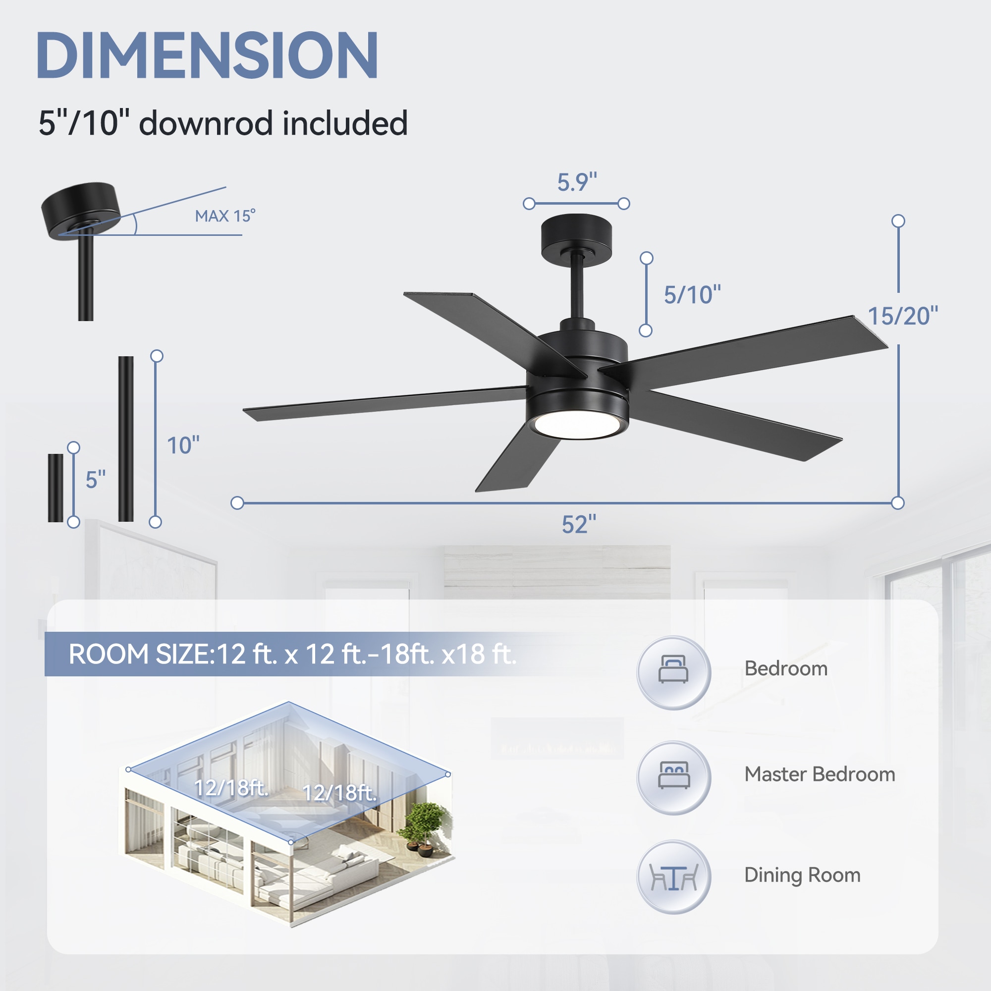 Breezary 23040-BLK Ceiling-Fans - View #12