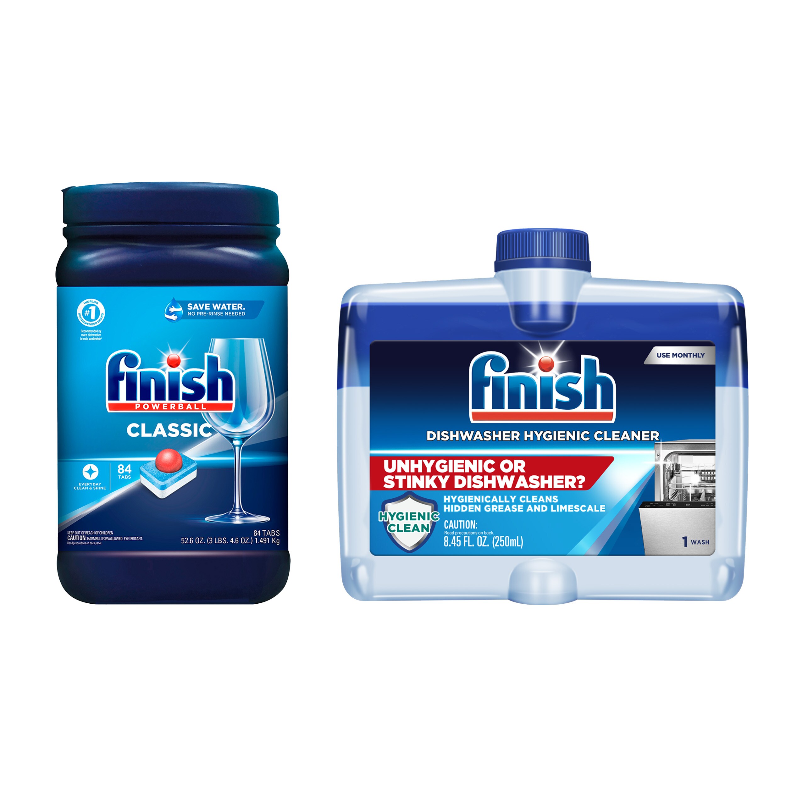 Finish Fight Grease and Limescale Liquid Dishwasher Hygienic Cleaner - 8.45  fl oz, Finish