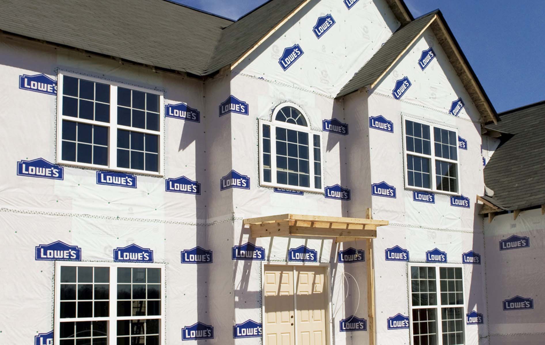 Lowe's 3-ft x 100-ft Water Resistant House Wrap (300-sq ft) in the