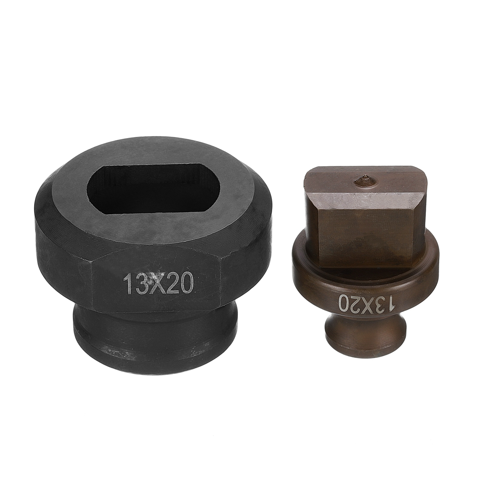 Harfington Hydraulic Hole Punch Die 13x20mm Precise Oval Hole Electric Hydraulic Hole Punching Kit for MHP-20 JP-20 Electric Hydraulic Punching Machine Burgundy and Black #S26031100UX5488