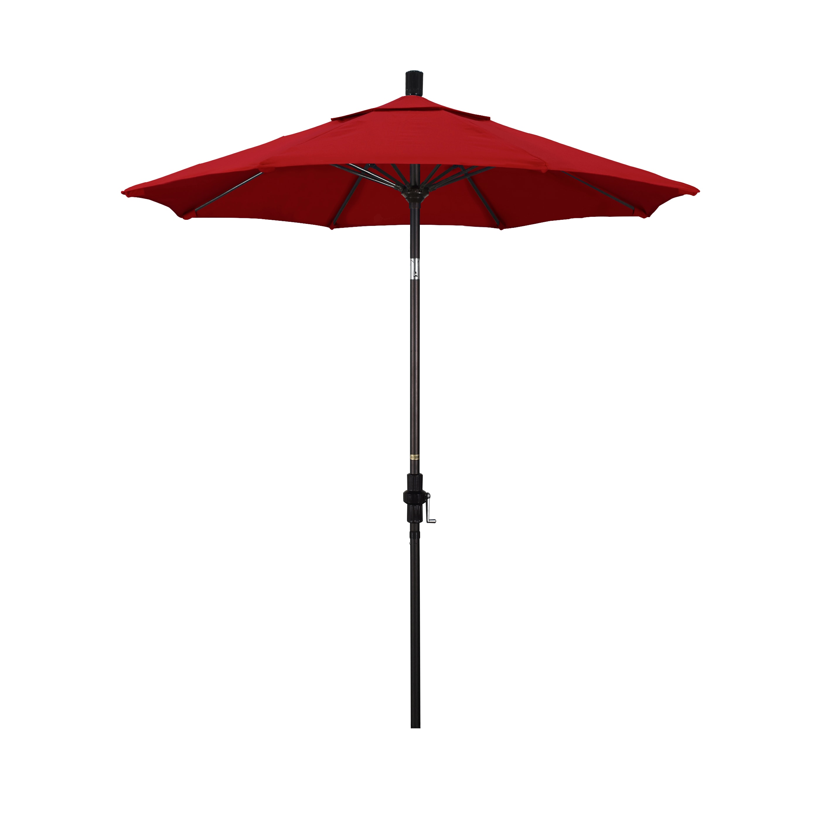 California Umbrella GSCUF758117-5403 7.5-ft Aluminum Red Auto-tilt Market Patio Umbrella