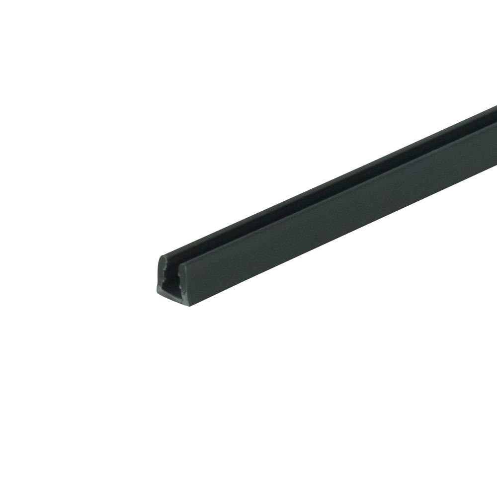 Outwater Black Plastic U-Channel, Fits Panels 1/8 Thick, 3/16 inch Legs, 1/8 inch Base, 48 inch (Pack of 3)