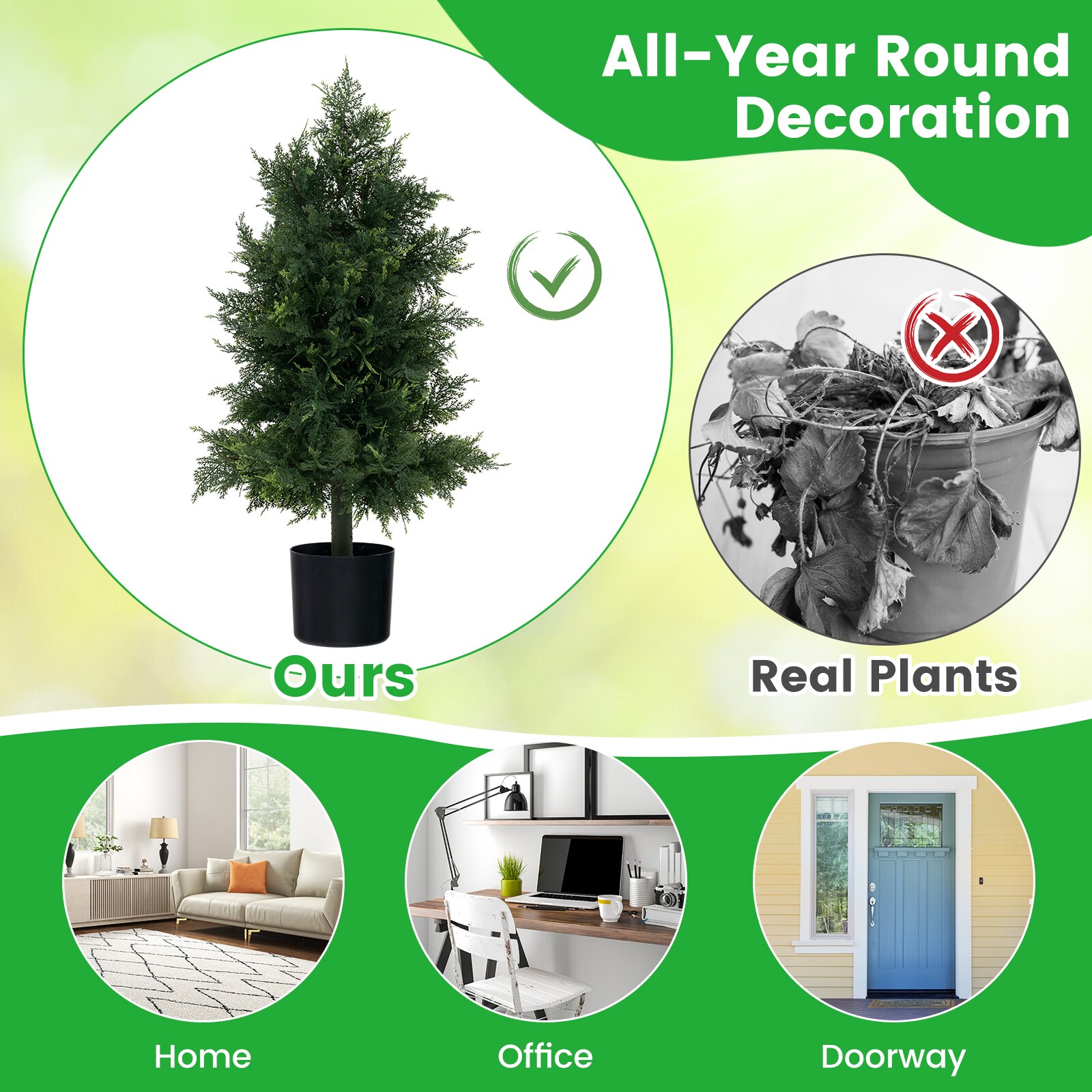 Poinic CWG10234 Artificial-Plants-Trees - View #2