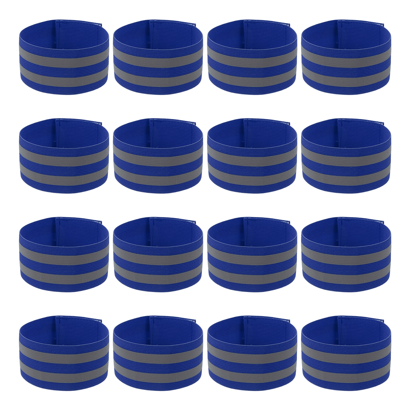 PATIKIL Reflective Bands 16pcs High Visibility Reflector Bands Safety Reflector Tape Straps for Night Running Cycling Walking Navy Blue