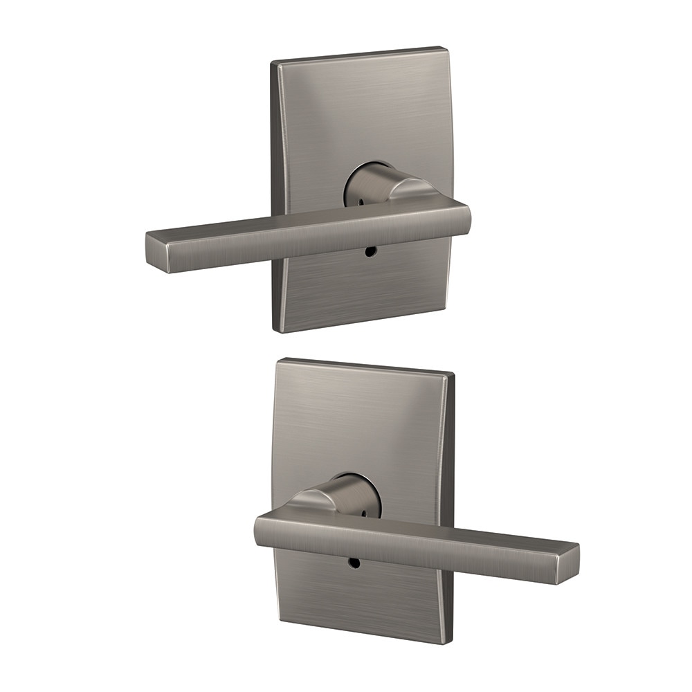 Schlage FC172 LAT 619 CEN Custom Latitude - Century Satin Nickel Universal Interior Hall/Closet Dummy Door Handle