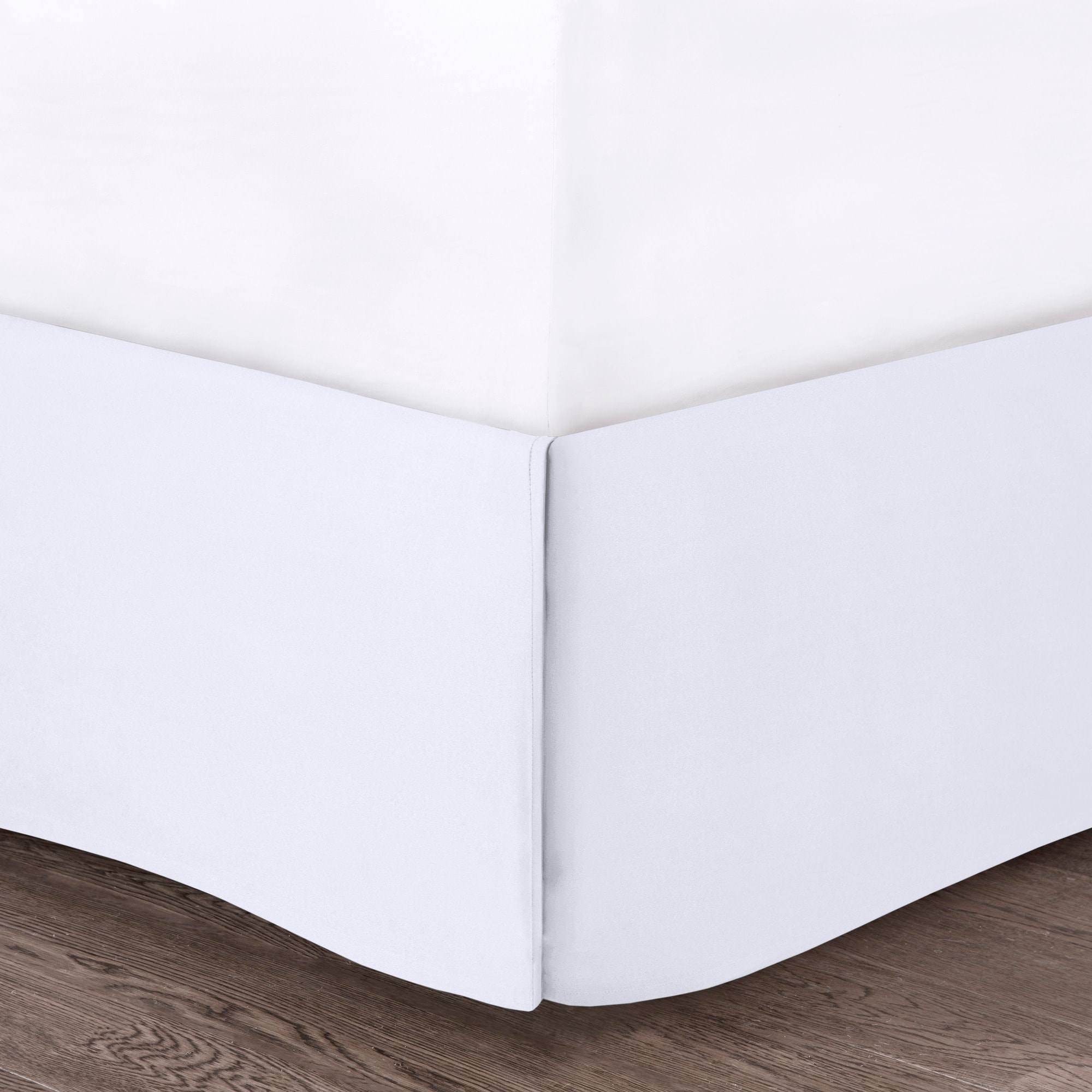 Celeste White Microfiber King Comforter Set with Ruffles