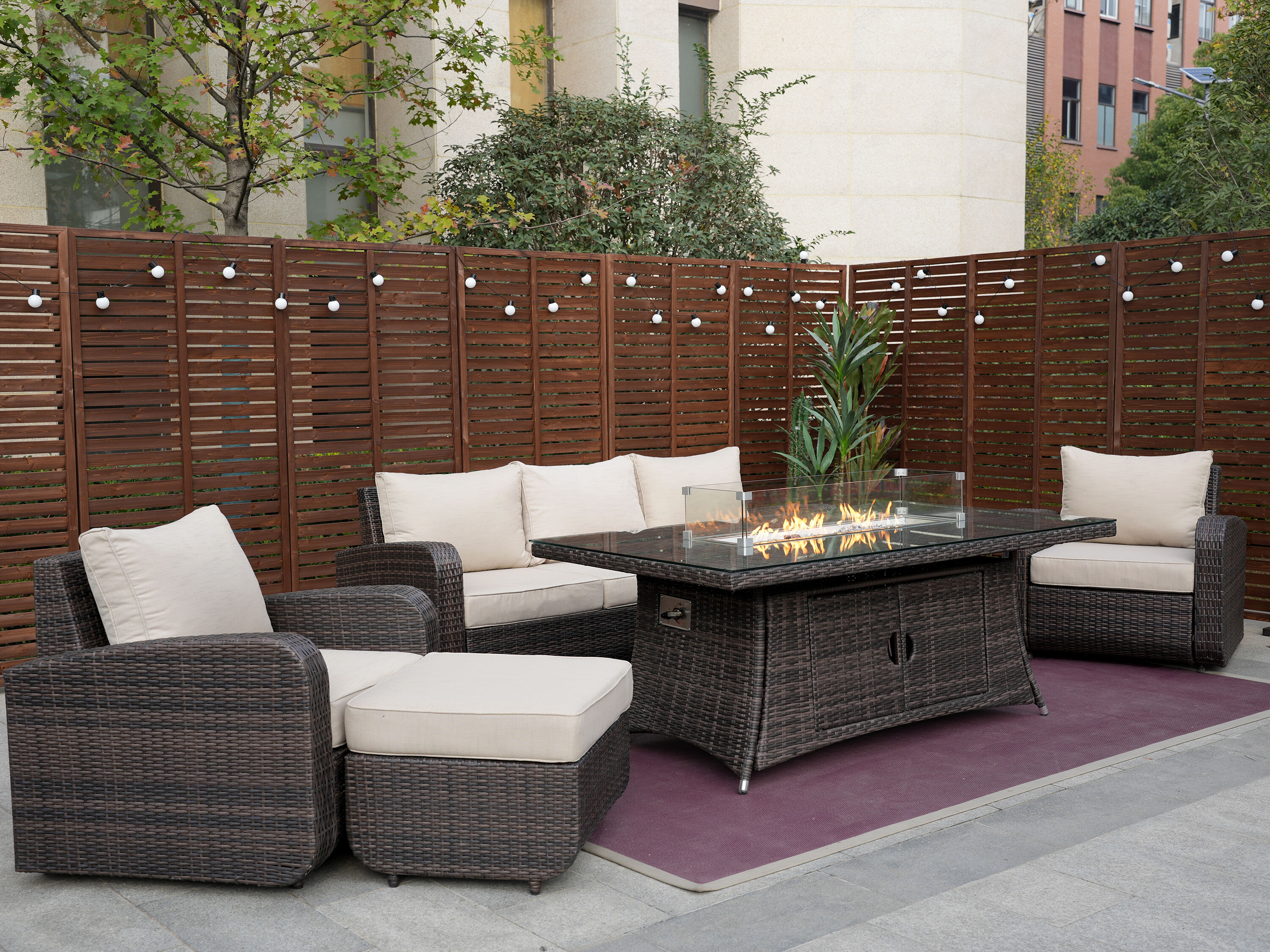 Moda Furnishings CMAG-1516R-BR Patio-Conversation-Sets - View #2