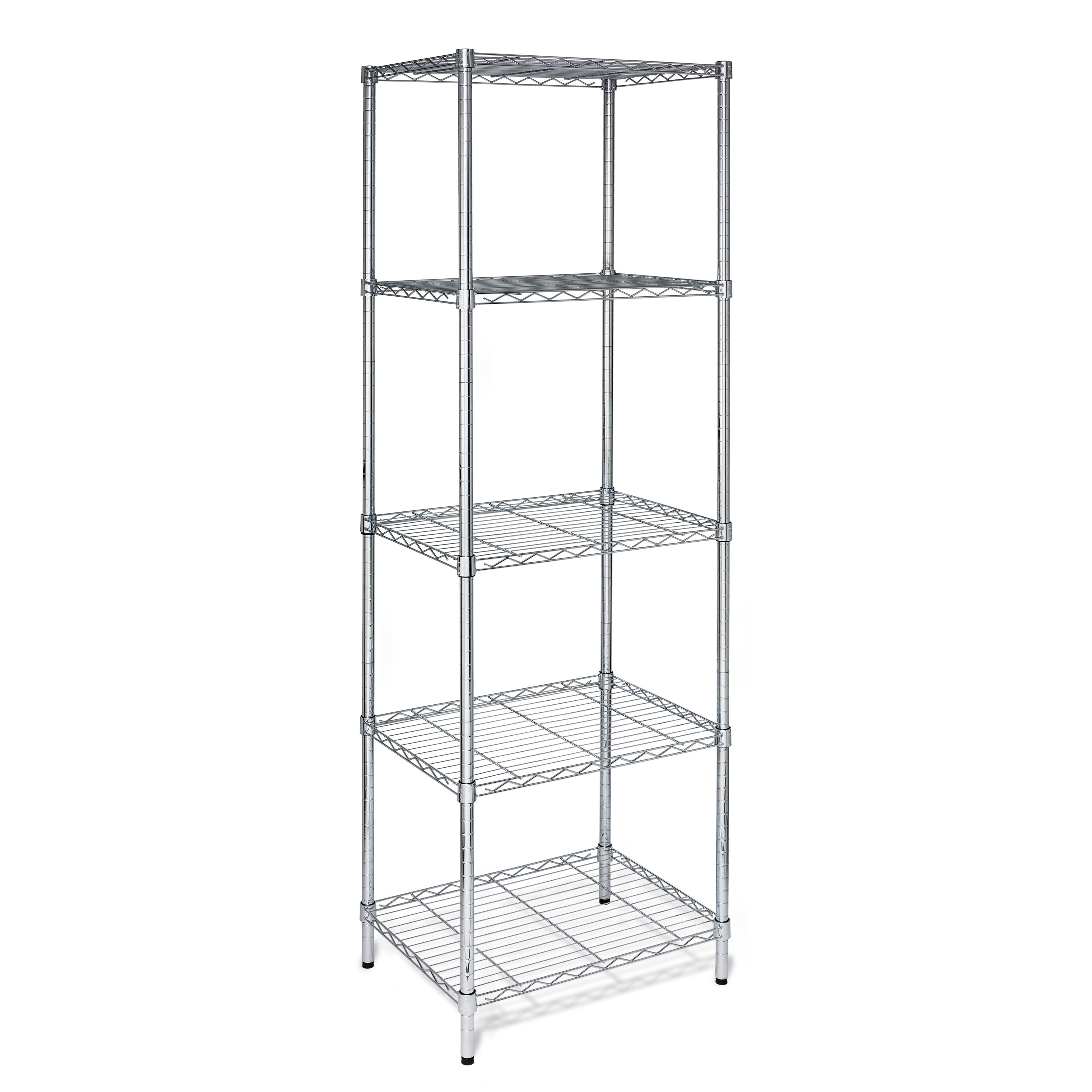 Honey-Can-Do Metal 5-Tier Utility Shelving Unit (18-in W x 24-in D x 72 ...