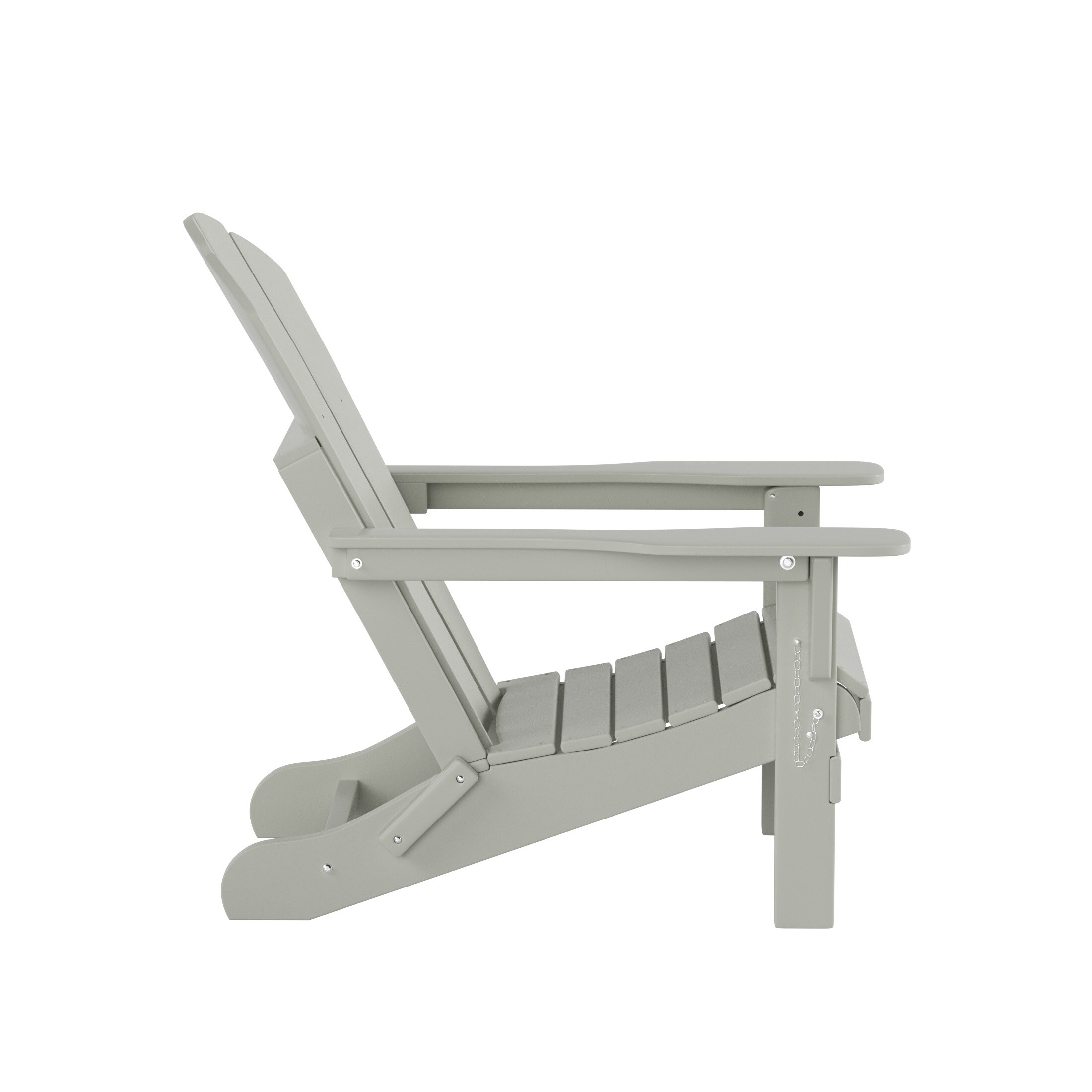 Sand Poly Adirondack Folding Outdoor Accent Chairs, Set of 2