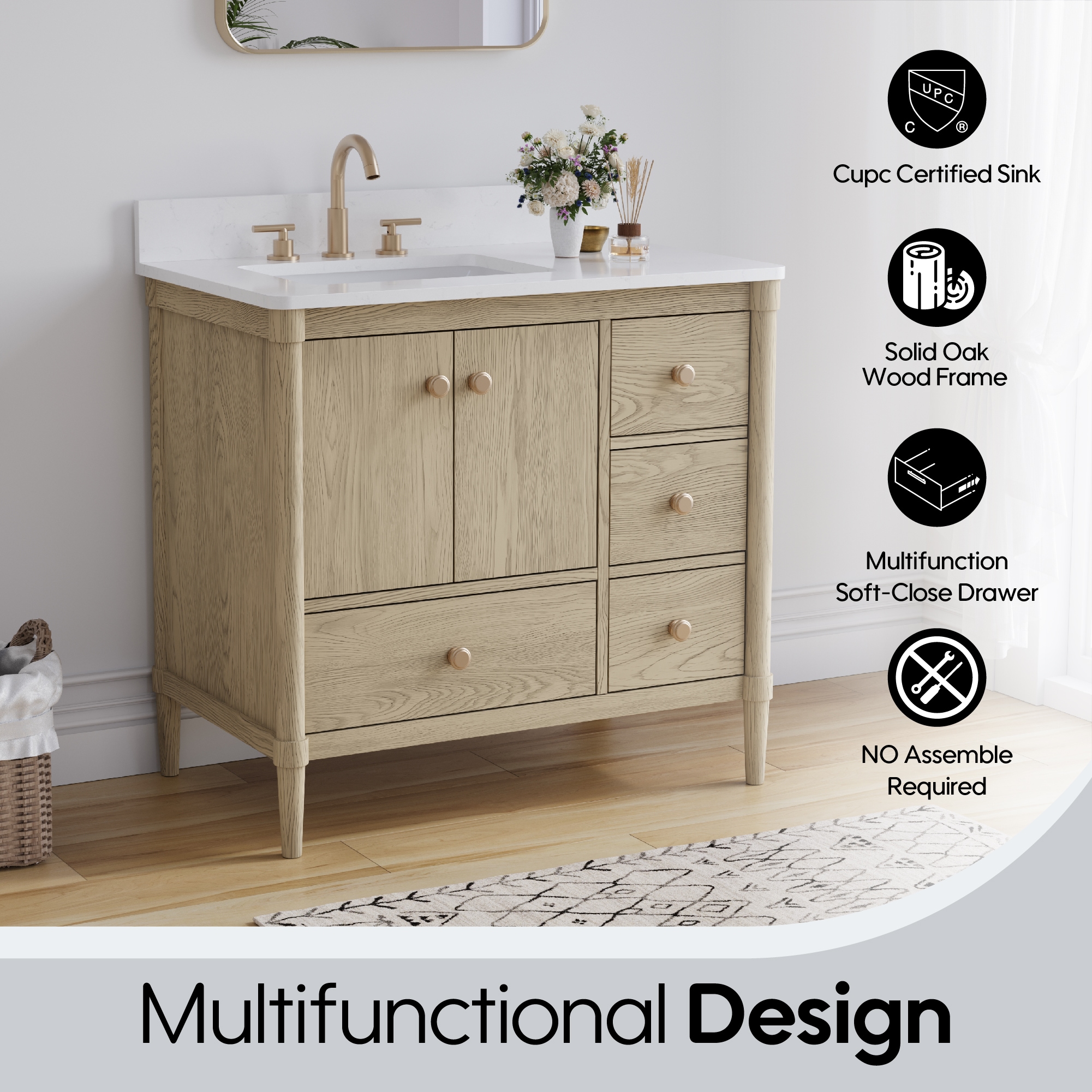Forclover QNM-0848-IMO Bath-Vanity-Combo - View #4