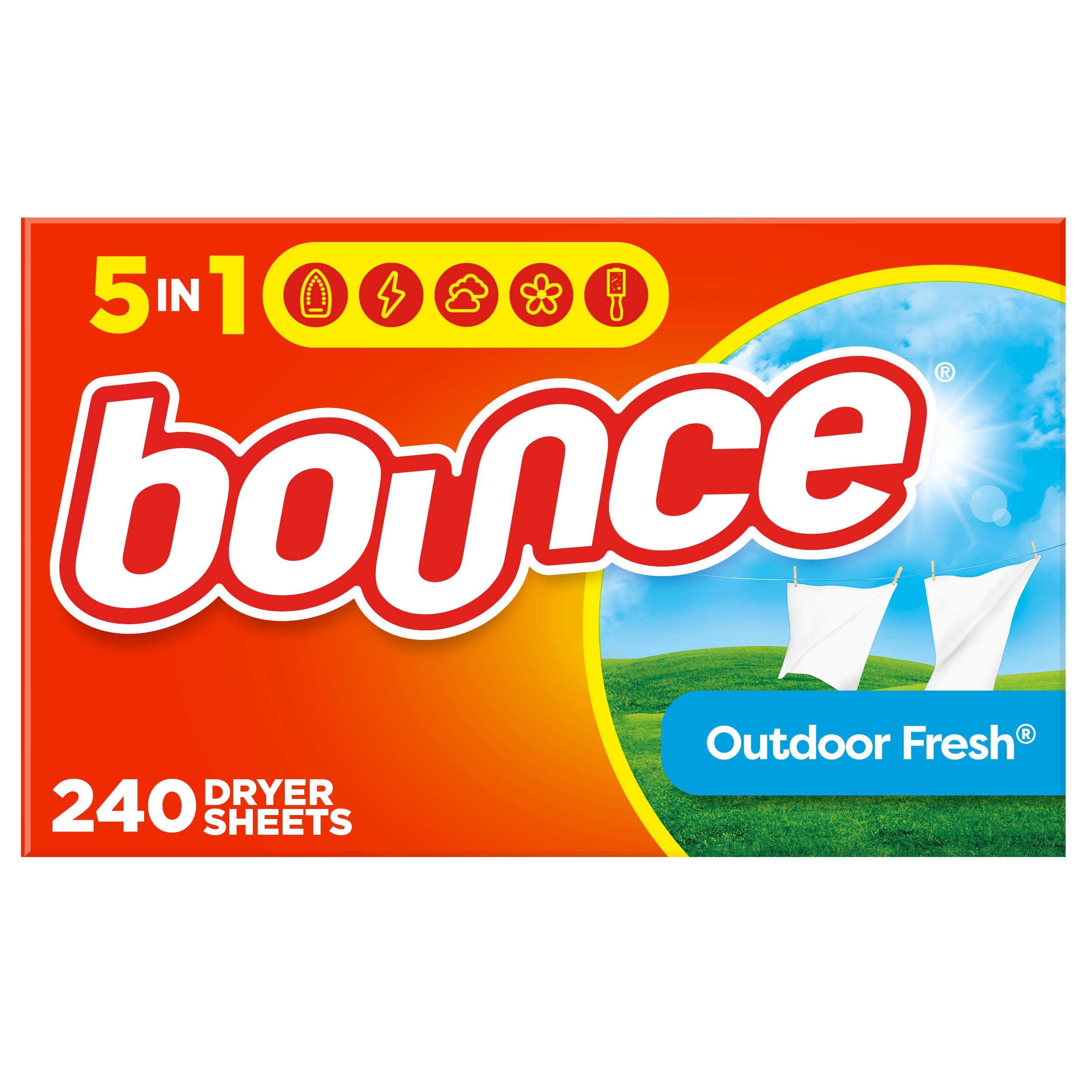 Bounce 3700007312 Outdoor fresh Fabric Softener Dryer sheets 240 -Count