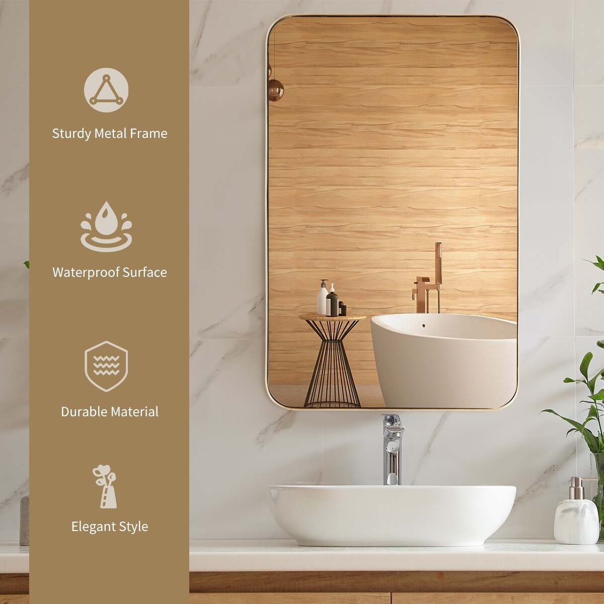 Forclover HYFC-BA282GD Framed-Bath-Mirrors - View #6