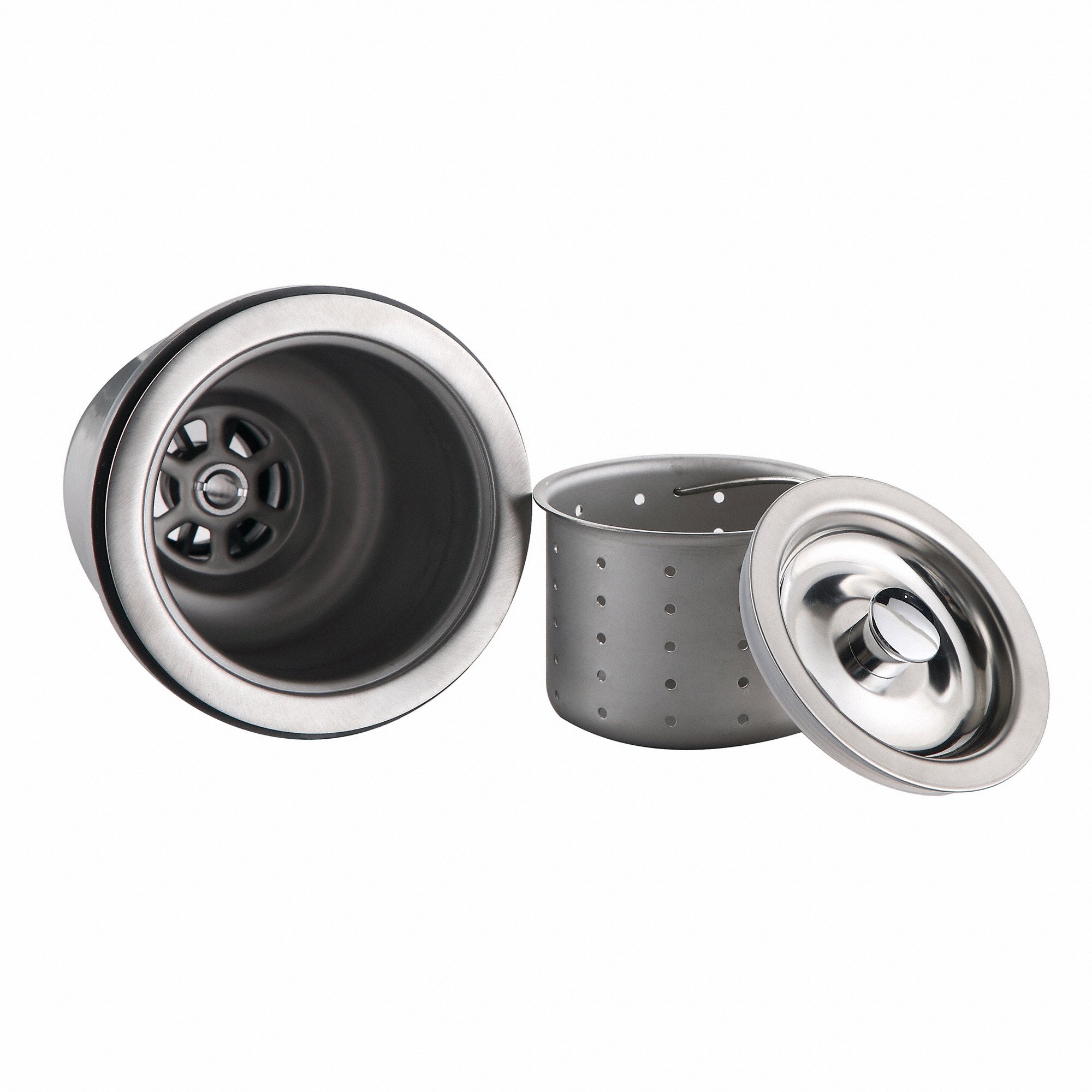 LILILIAN FMY  Stainless Steel Basket Strainer Fits Standard Three and a Half or Four Inch Drain Opening Durable and Removable Design for Kitchen