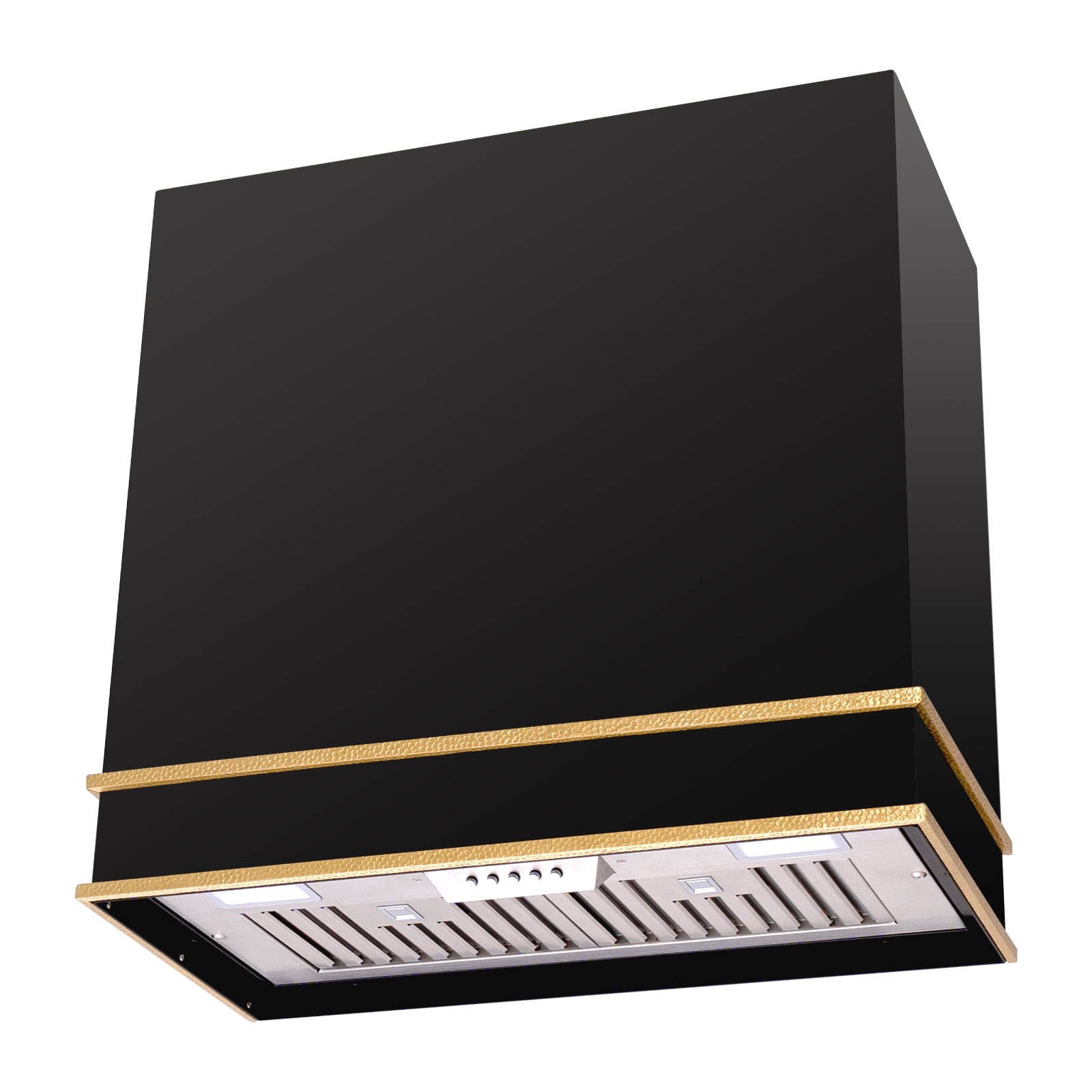 Akicon 30" Black and Gold Stainless Steel Wall Mounted Range Hood