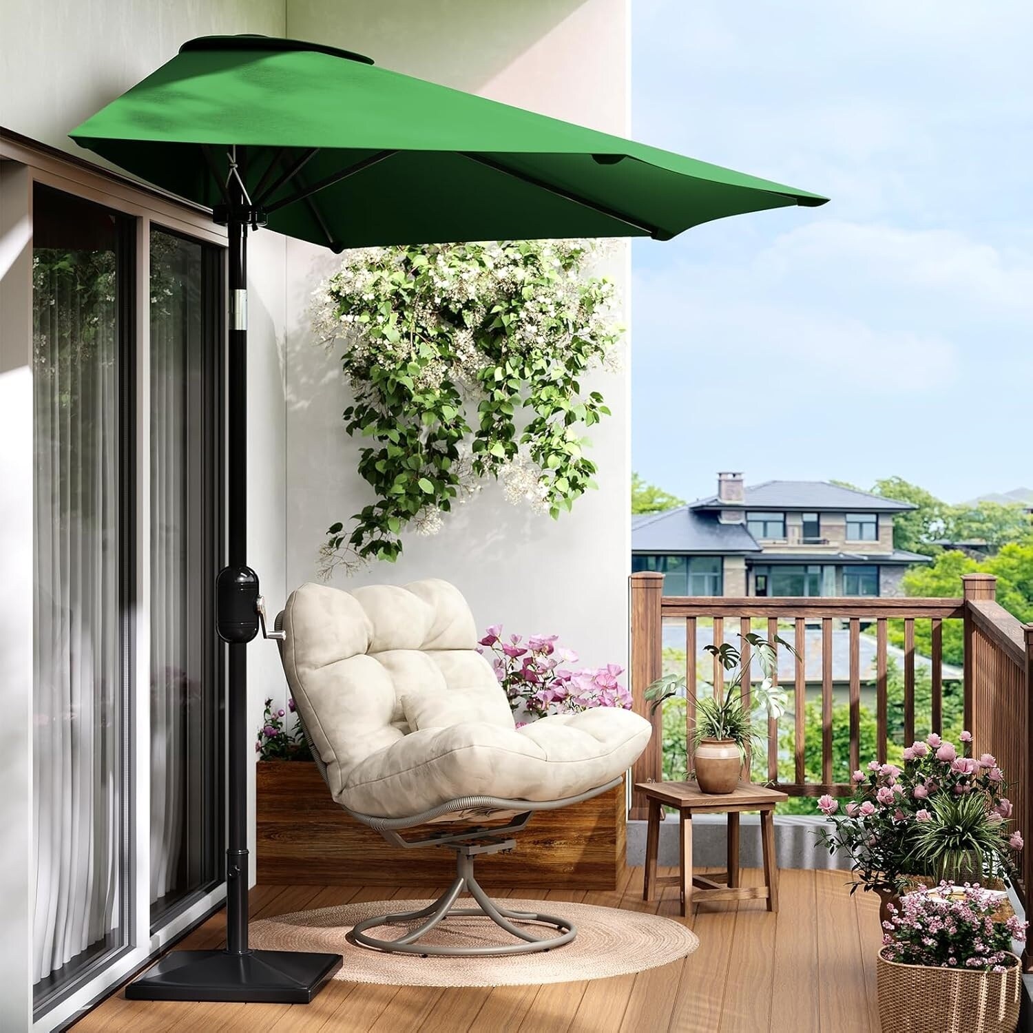 bj's wholesale patio umbrella Berkley Jensen 9' Aluminum Umbrella with Sunbrella