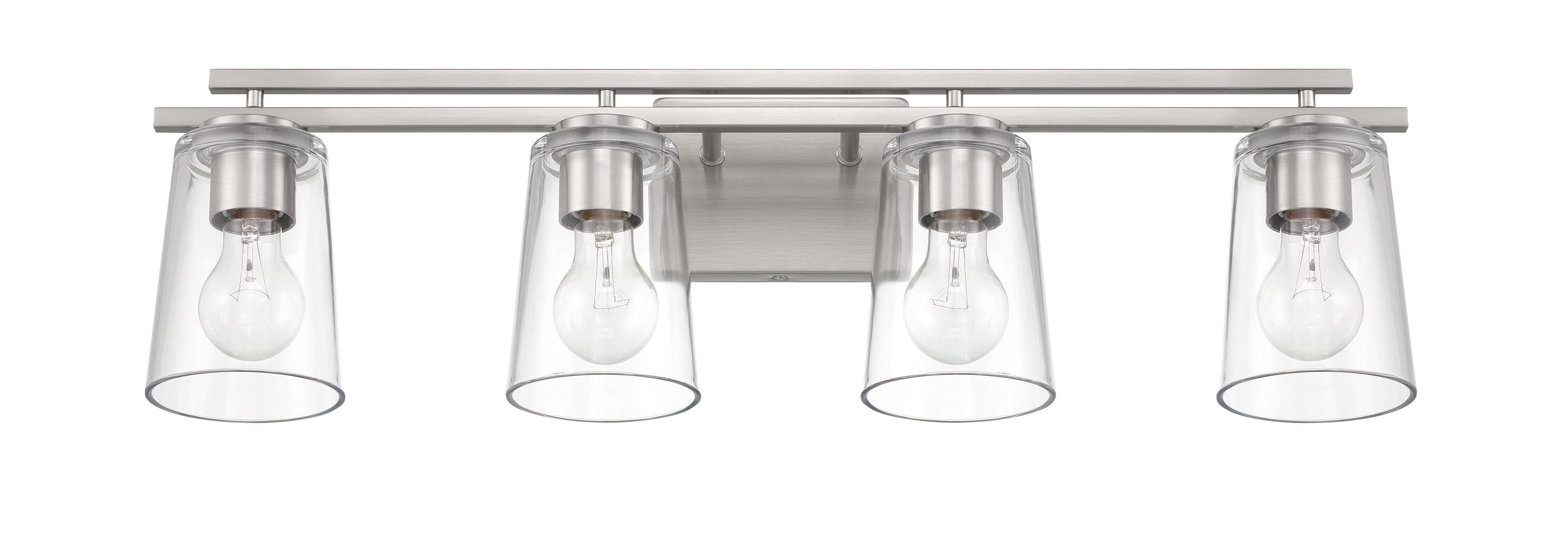 allen + roth VB231-4BNK Houlton 28-in 4 -Light Brushed Nickel Modern/contemporary Vanity light
