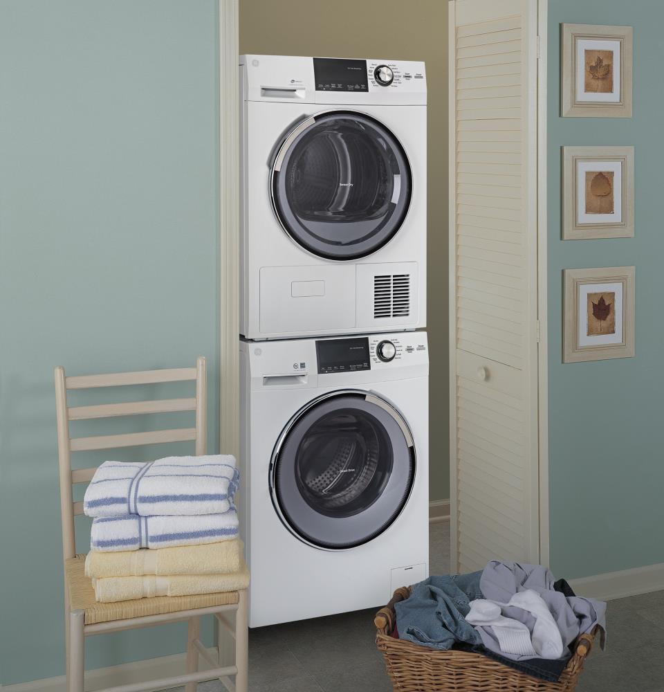 GE 4-cu ft Stackable Ventless Electric Dryer (White) at Lowes.com