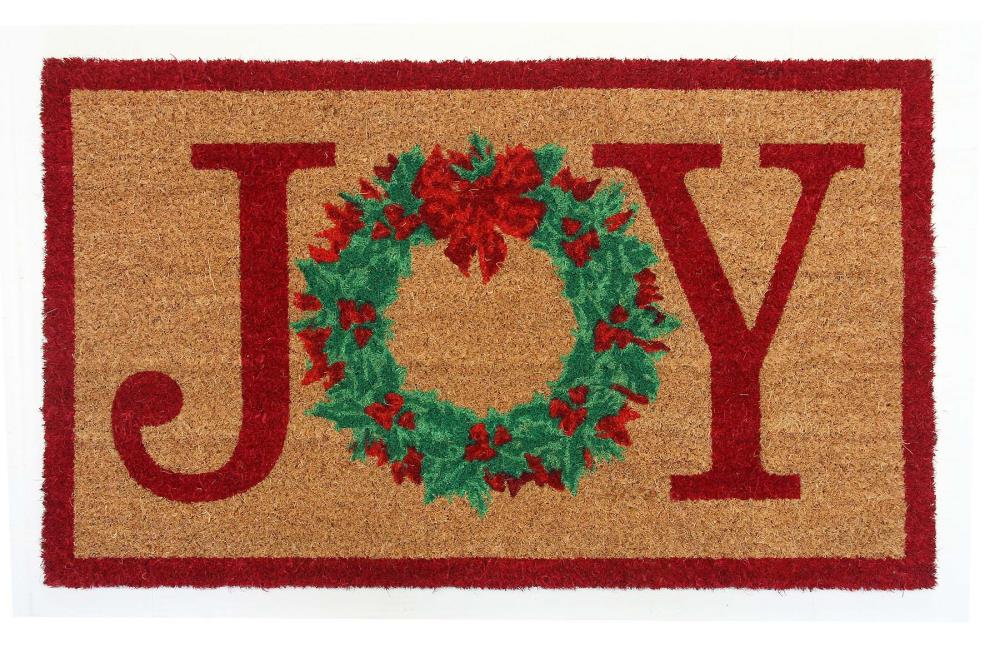  JJ-WG-JOY 2-ft x 3-ft Multi Coir Rectangular Indoor Decorative Winter Door Mat