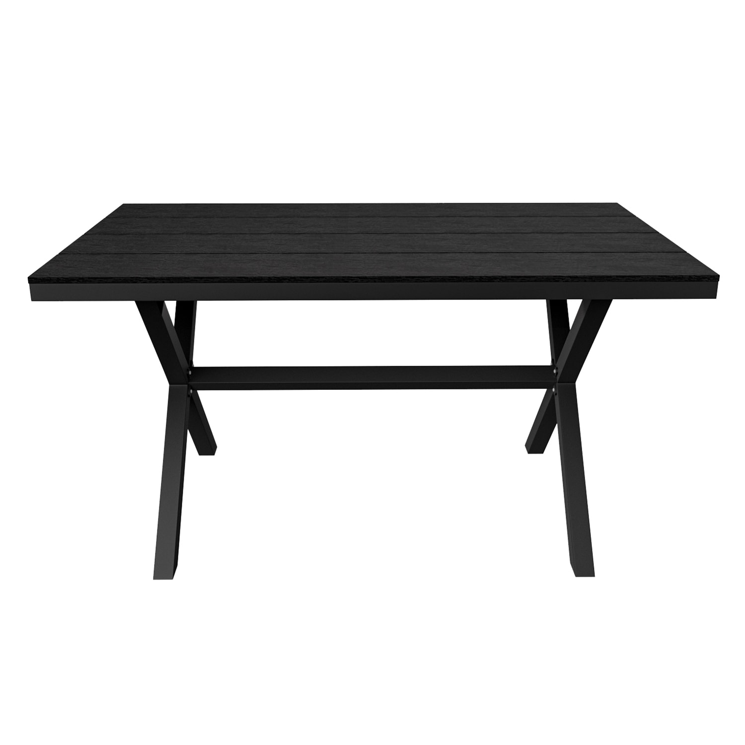 Mondawe MO-T01BK Rectangle Outdoor Dining 35.4-in W x 59-in L