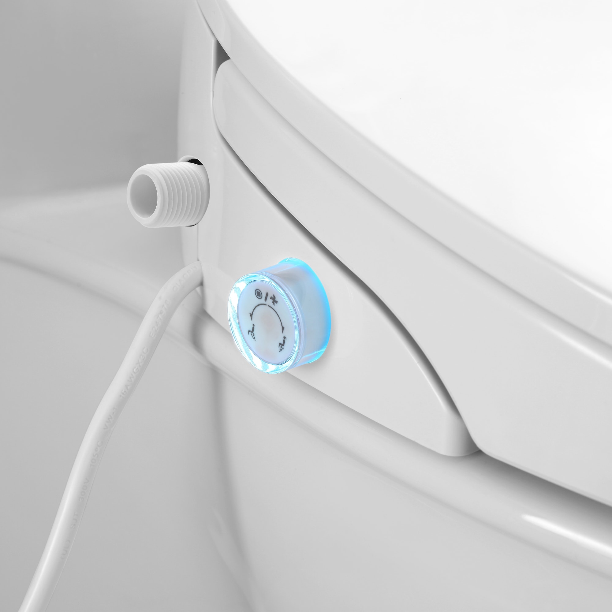 Volta White Elongated Dual Flush Smart Toilet with Bidet