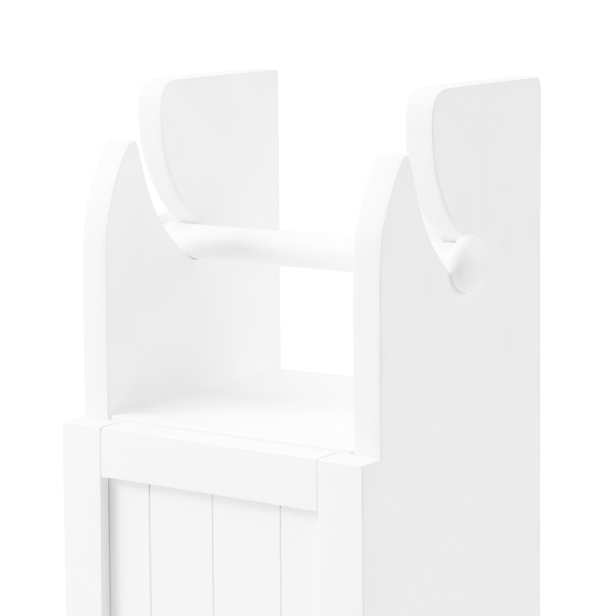 Alaterre Furniture 7-in x 28-in x 7-in White Wood Freestanding Linen Cabinet