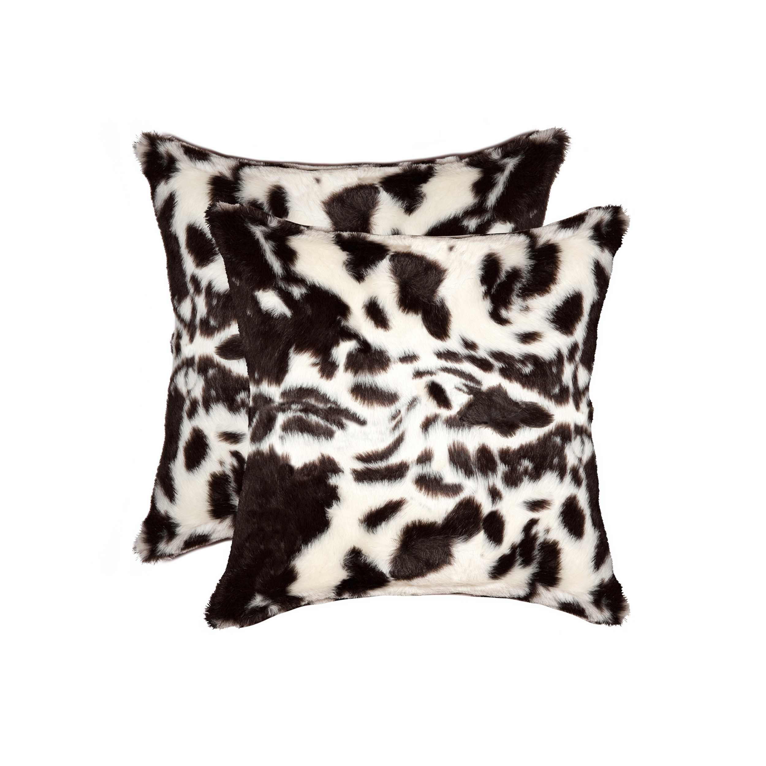 HomeRoots 317203 2 -Piece 18-in x 18-in Chocolate Square Indoor Decorative Pillow