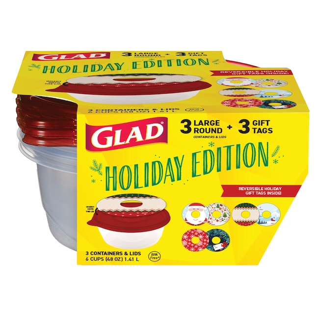 Glad 3-Pack 1.5-quart Plastic Bpa-free Reusable Food Storage