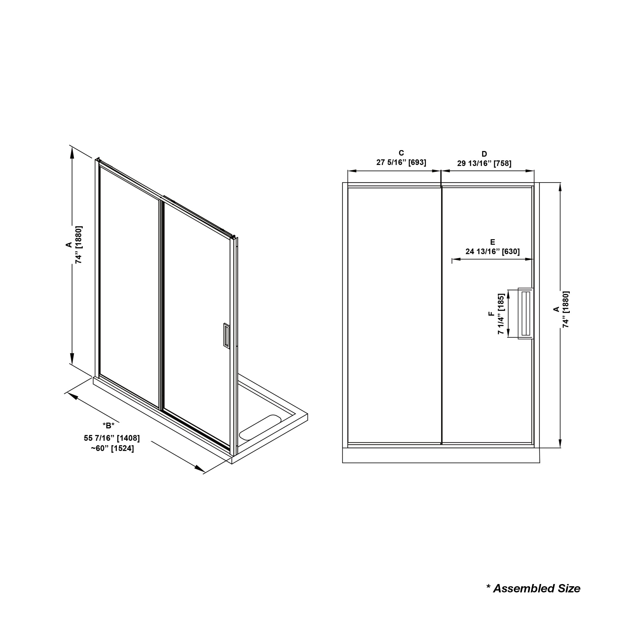 OVE Decors 15SGP-STAN60-SAT Shower-Doors - View #5