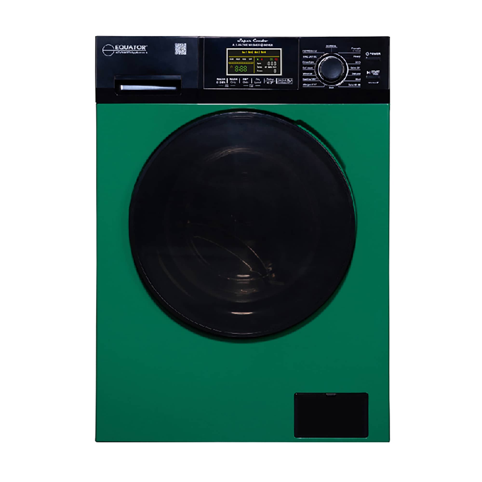 Equator Advanced Appliances EZ 5500 CV GREEN Digital Compact 1.9-Cu. Feet Capacity Green/Black Vented All-In-One Washer Dryer Combo