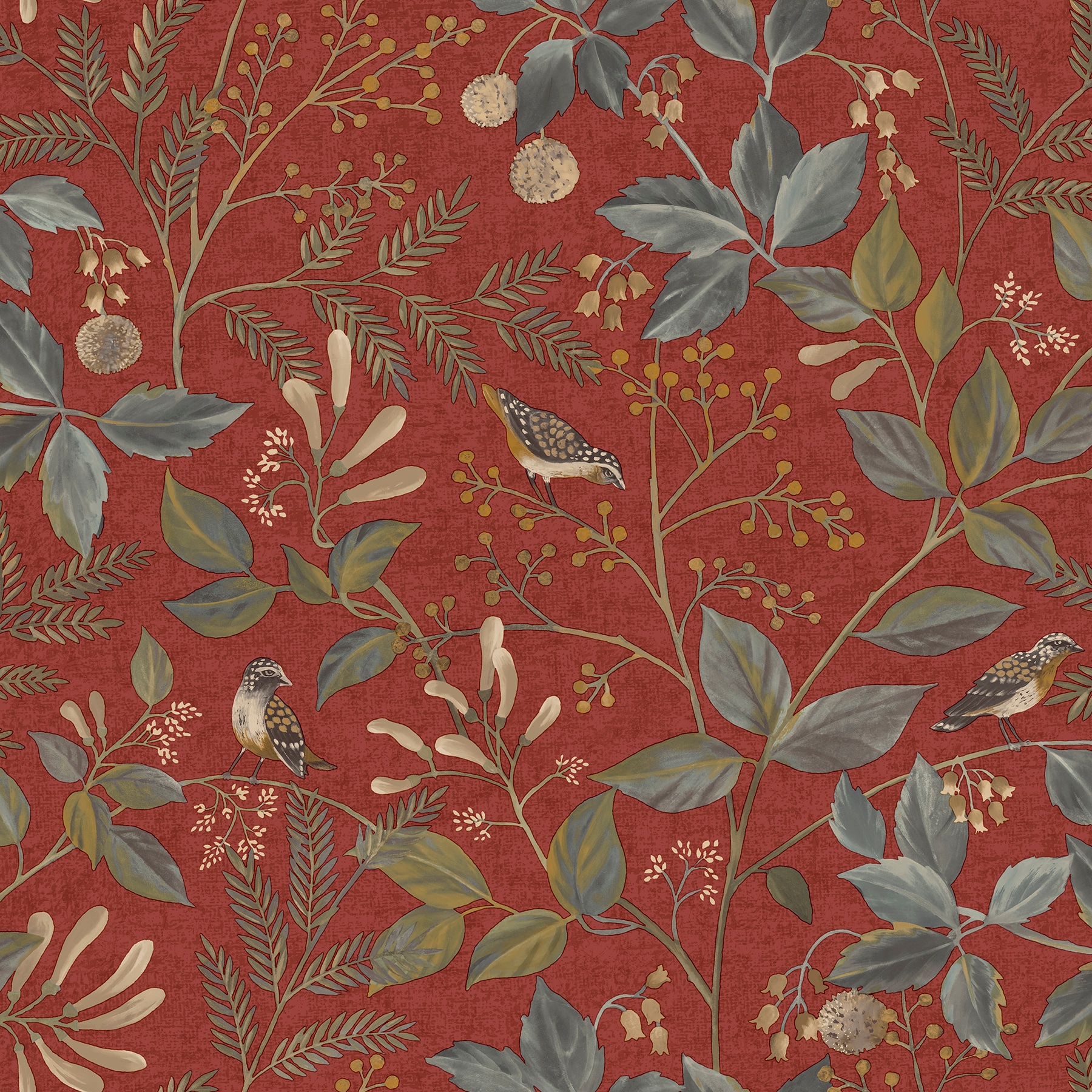 Chris Loves Julia x WallPops CJS6340 30.75-sq ft Crimson Vinyl Ivy/Vines Self-adhesive Peel and Stick Wallpaper
