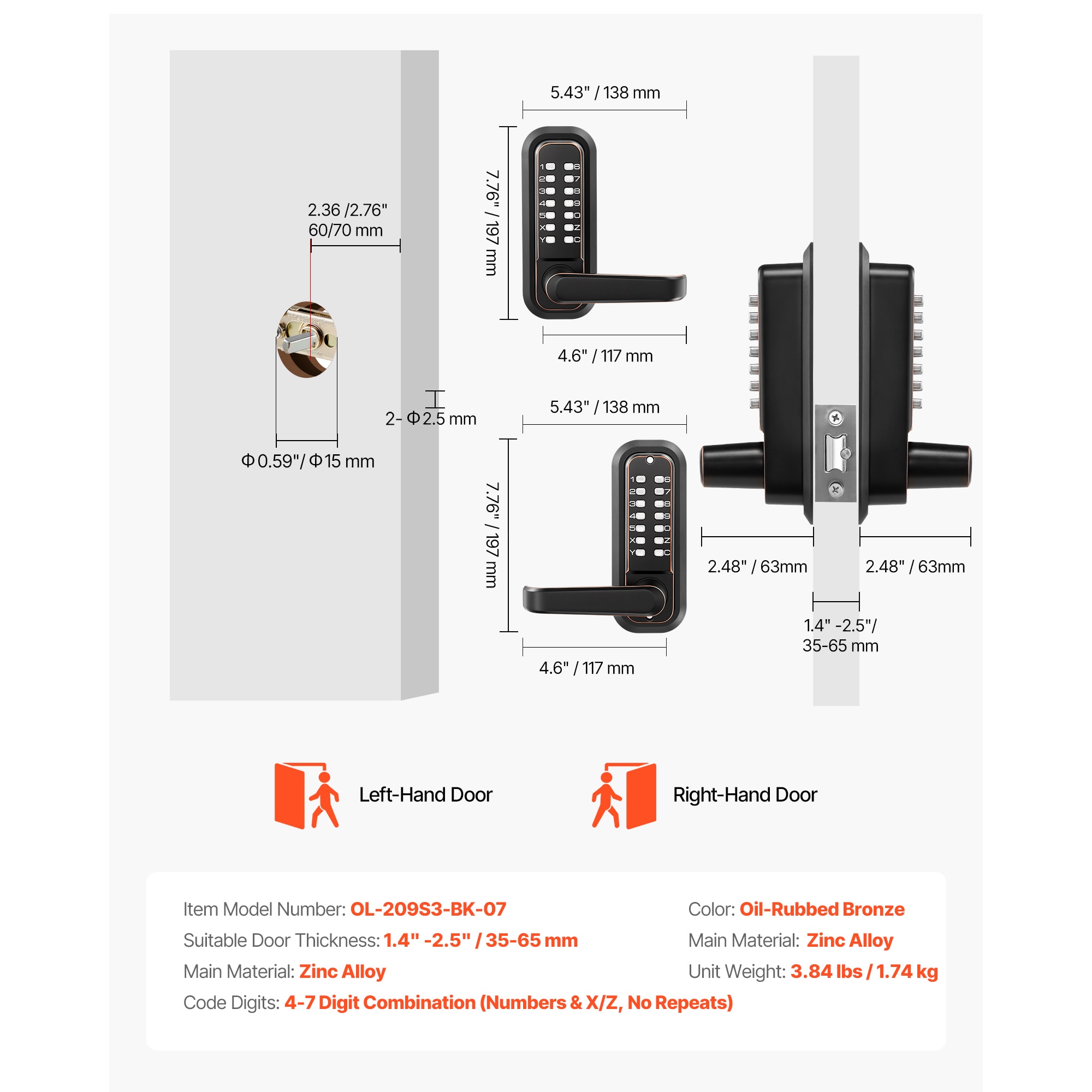 GIVIMO ZMLW014GIVSS3034 Electronic-Door-Locks - View #3