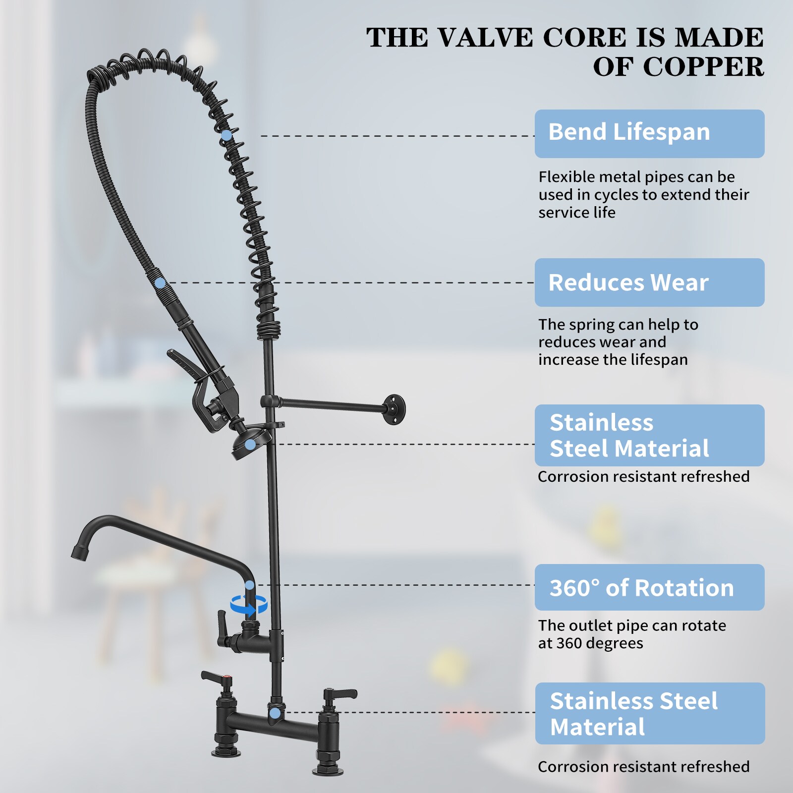 BWE A-94262H-BLACK Kitchen-Faucets - View #4