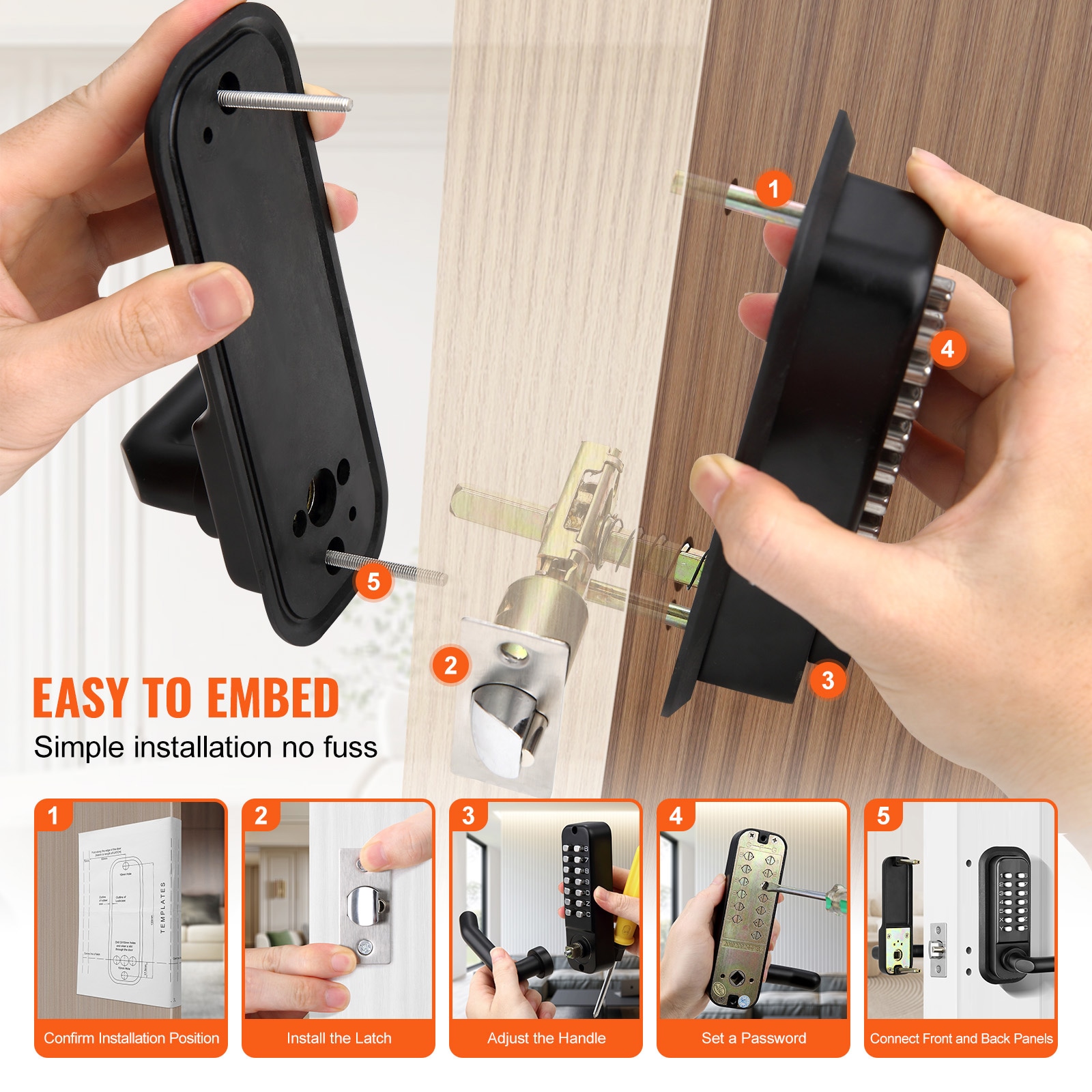 VEVOR SCJXMMSQRSSZ03509V0 Door-Deadbolts - View #5