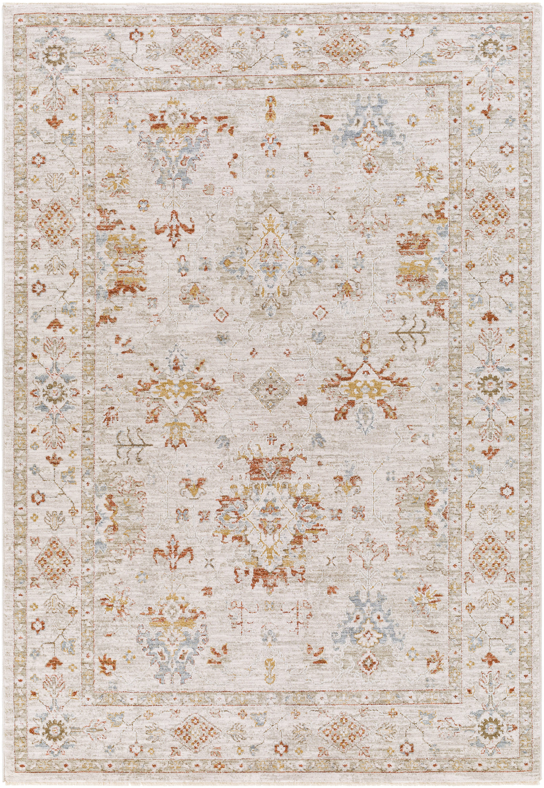 Livabliss AVT2311-710103 Avant Garde 8 x 10 (ft) Polyester Light Gray Rectangular Indoor Medallion Oriental Area rug