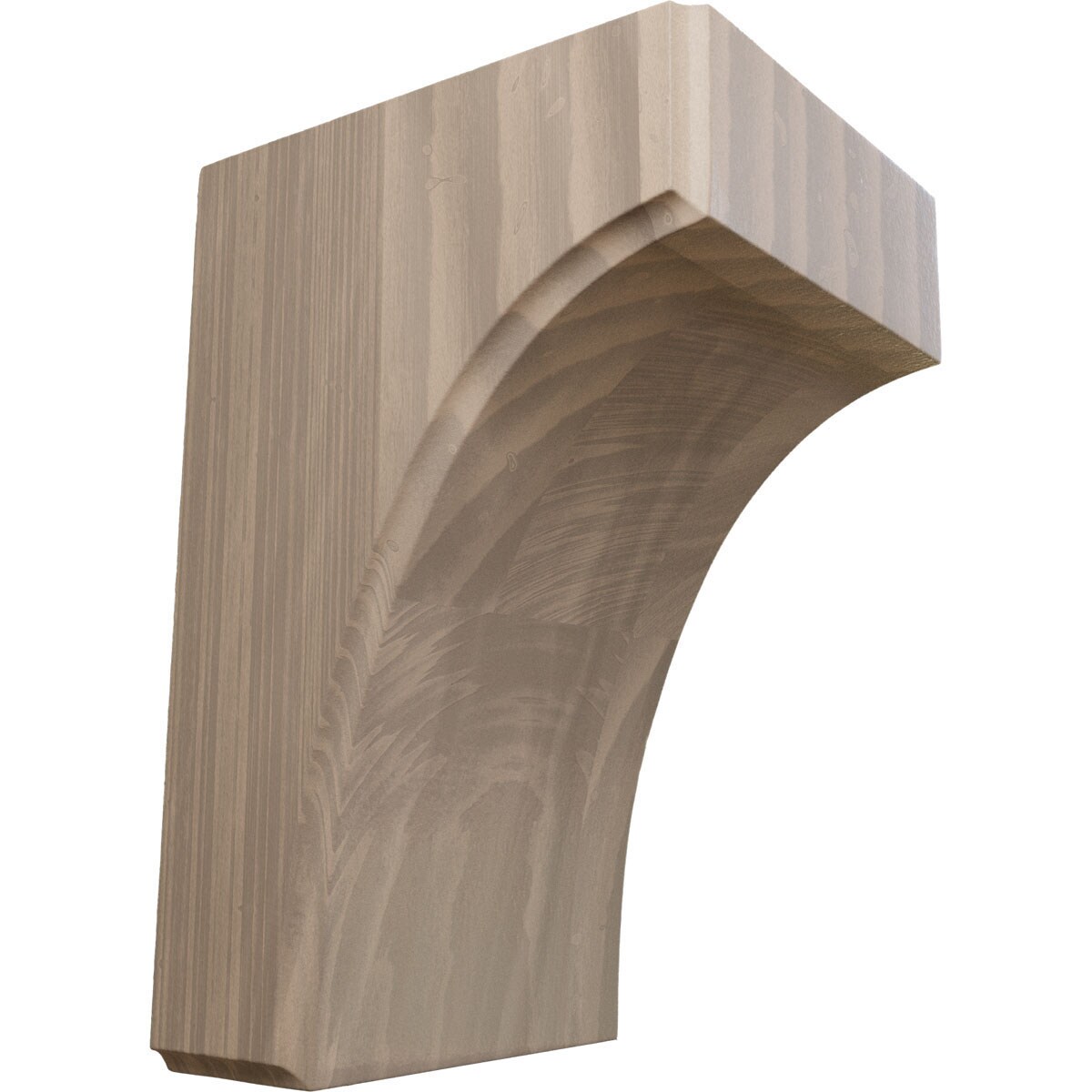 Ekena Millwork BKTW04X04X06CVWA Clarksville 3-1/2-in x 4-in x 6-in Walnut Wood Standard Bracket
