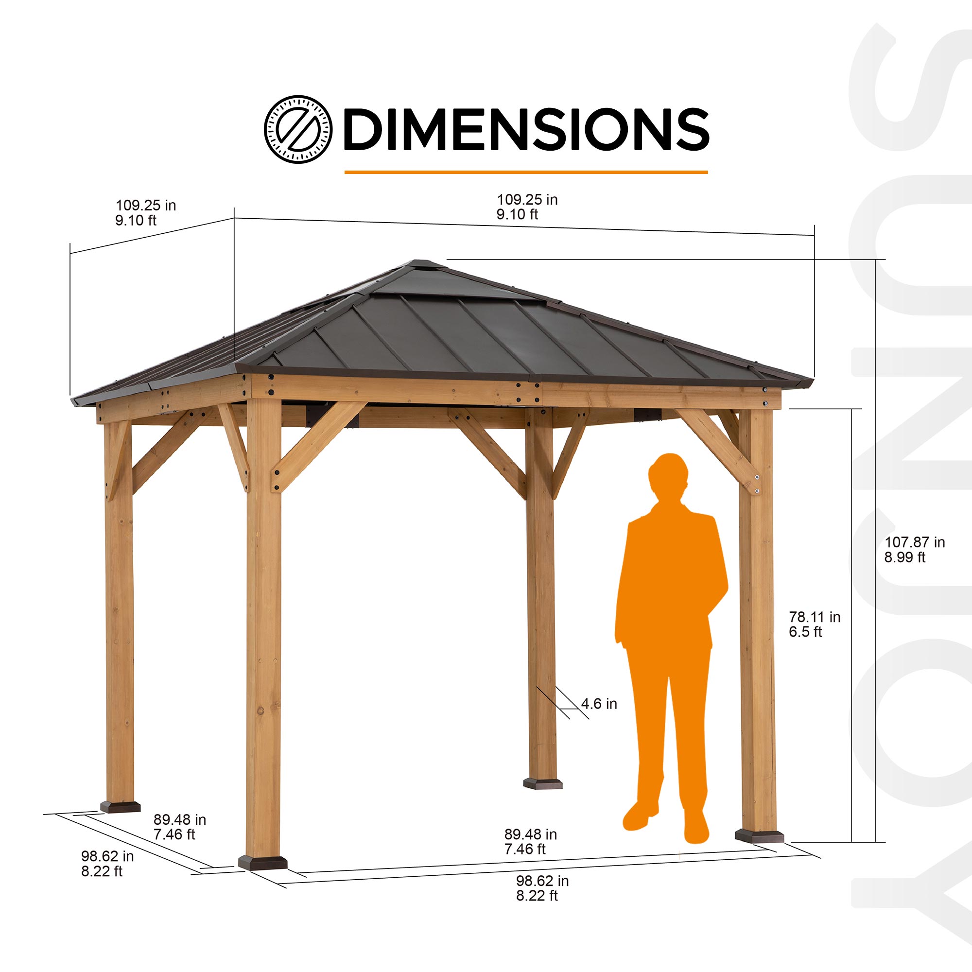 Sunjoy A102007060 Wood-Resin-Gazebos - View #7