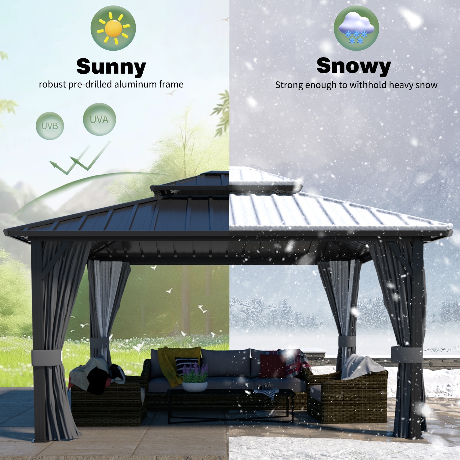 VEIKOUS PG0201-12-1 Wood-Resin-Gazebos - View #3