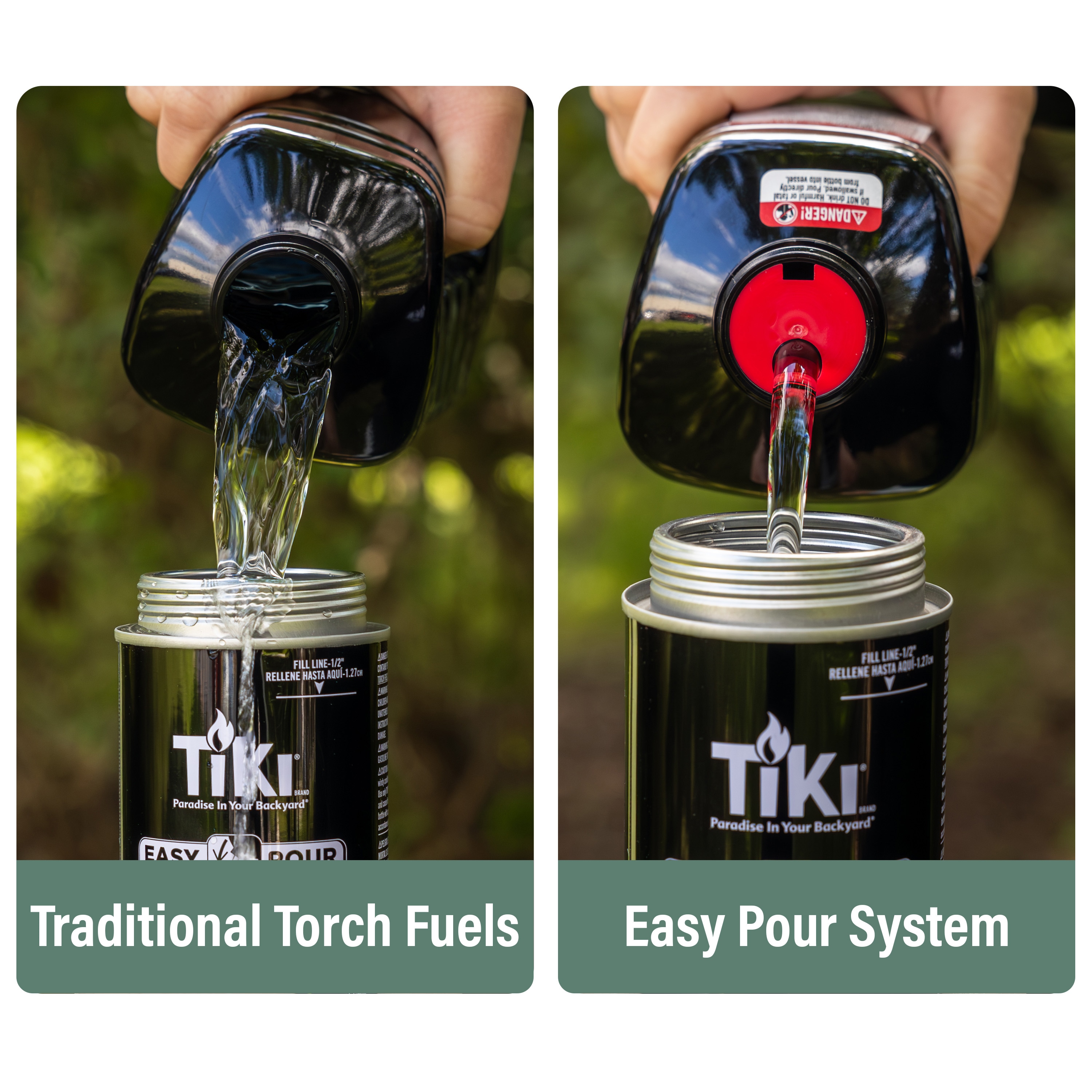 TIKI 64-oz Brown Bottle with Fuel Citronella Torch Fuel 1216158 at
