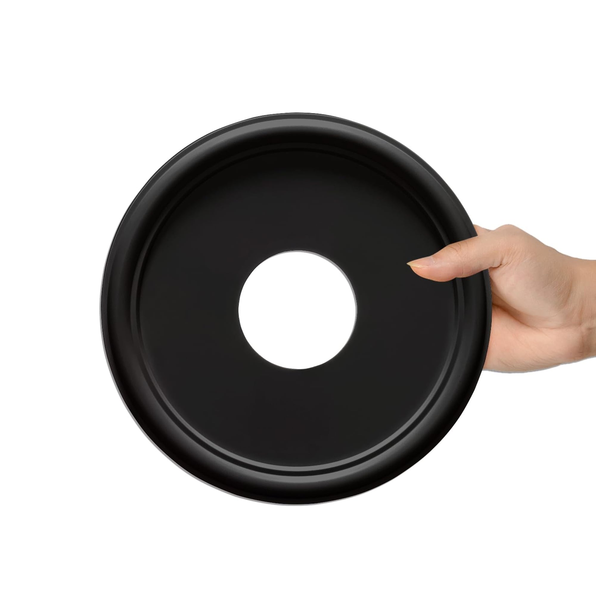 Numhew 13in OD 4in ID 1-1 8in P 1 Hole Black Ceiling Medallion in the ...