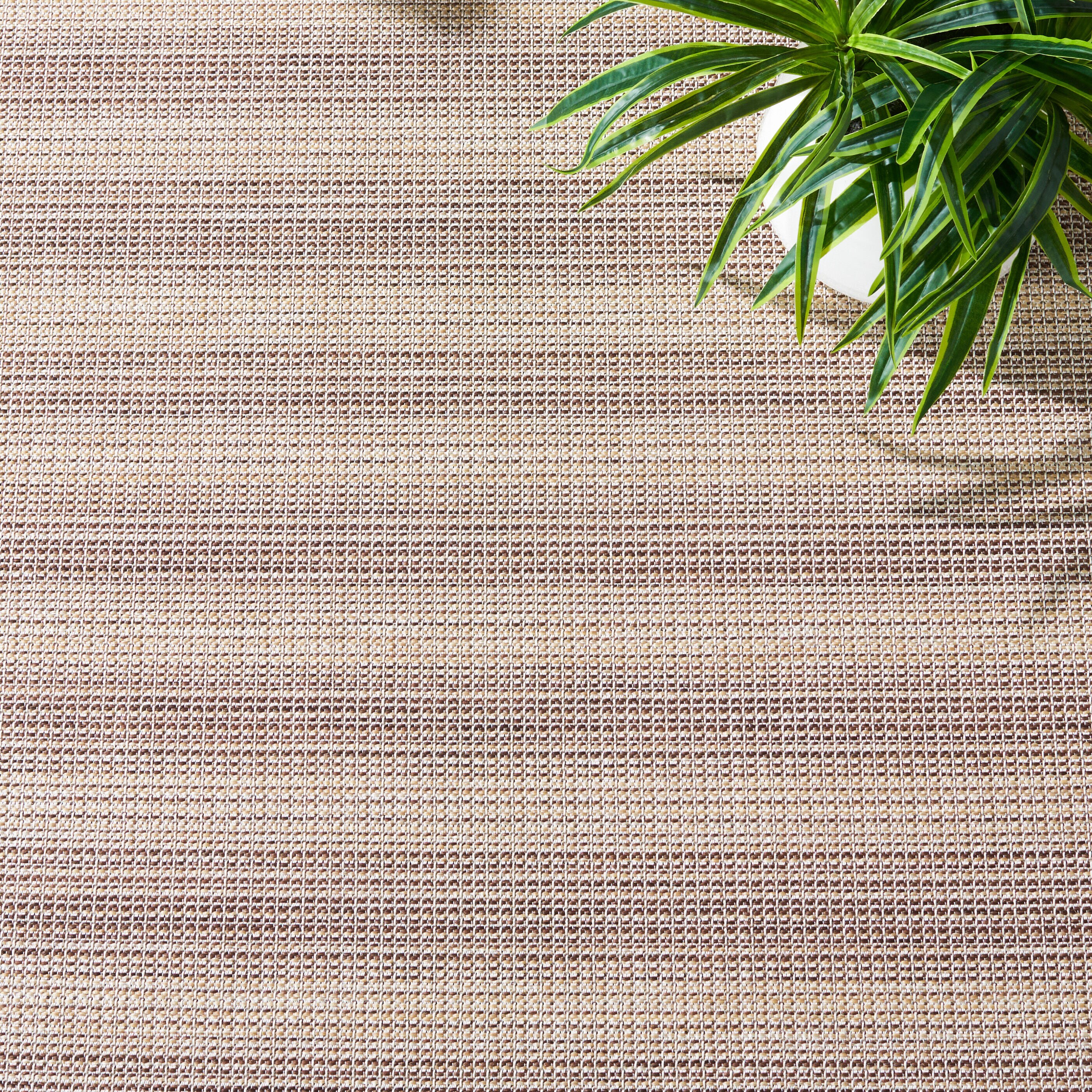 Safavieh 6 X 6 (ft) Brown Round Indoor/Outdoor Stripe Mid-century ...