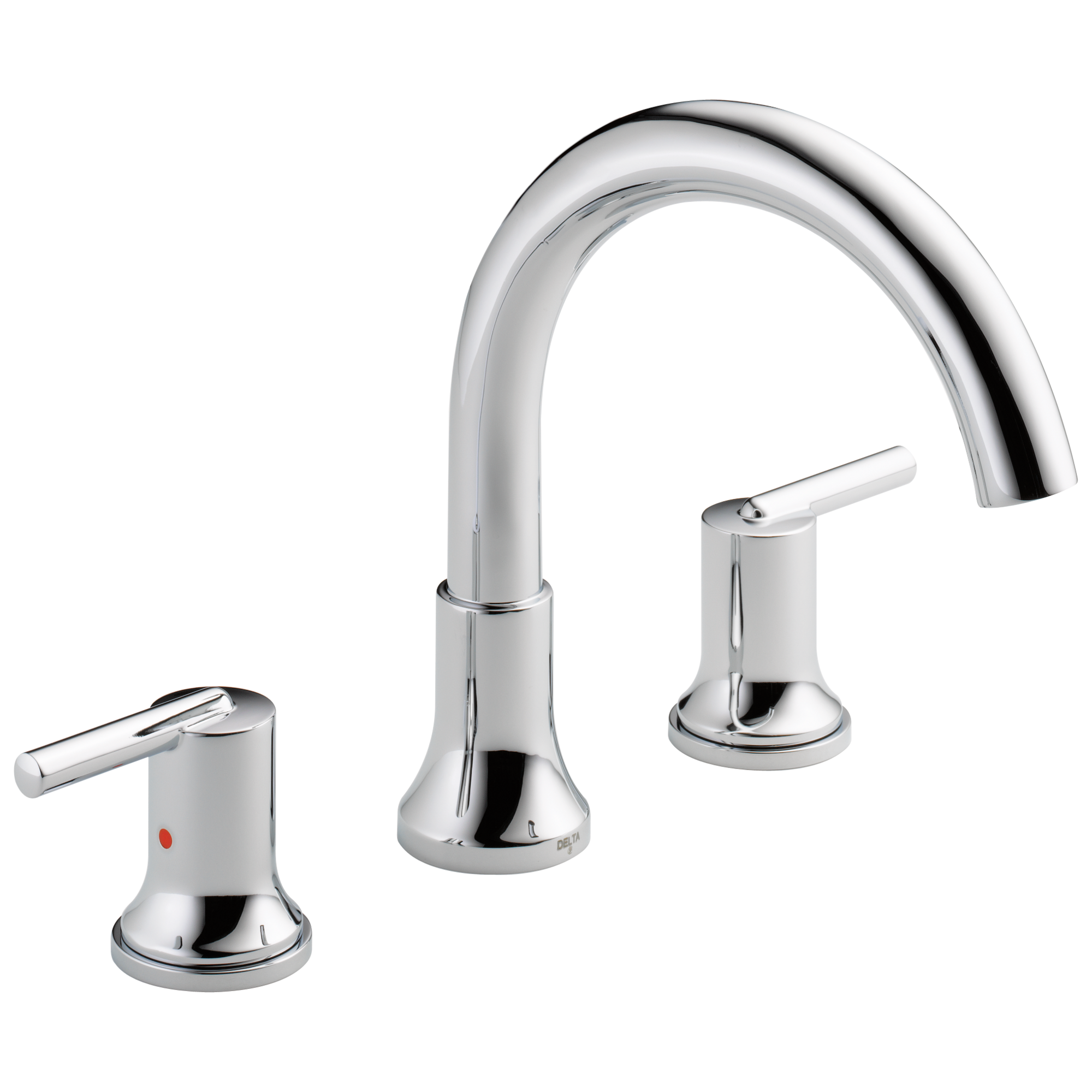Delta T2759 Trinsic Chrome 2-handle Deck-mount Roman High-arc Bathtub Faucet