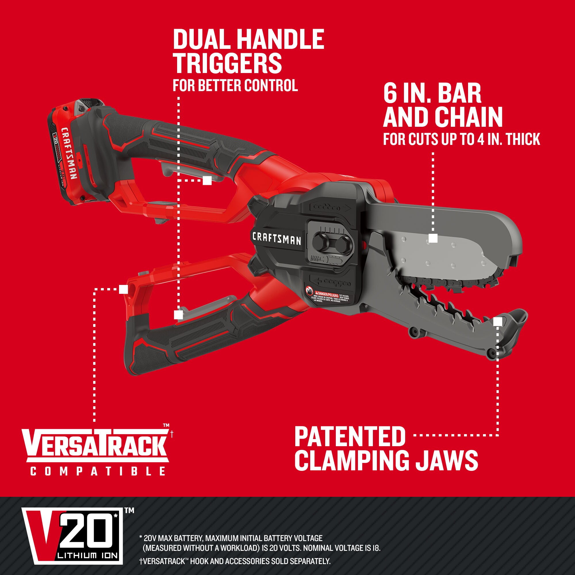 CRAFTSMAN CMCCSL621D1 Cordless-Chainsaw - View #5