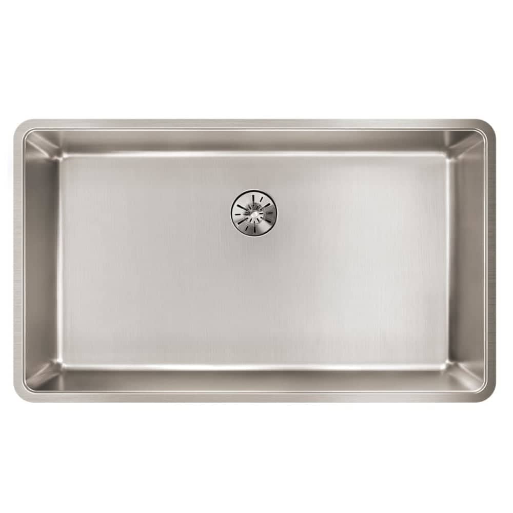 Elkay Lustertone Iconix 16 Gauge Stainless Steel 32-1/2-inch x 19-1/2-inch x 9-inch Single Bowl Undermount Sink with Perfect Drain
