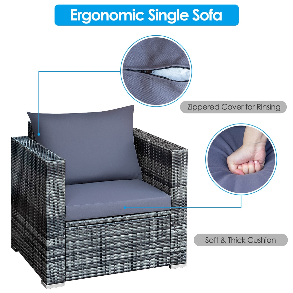 WELLFOR OUG66530GR+ Patio-Conversation-Sets - View #6