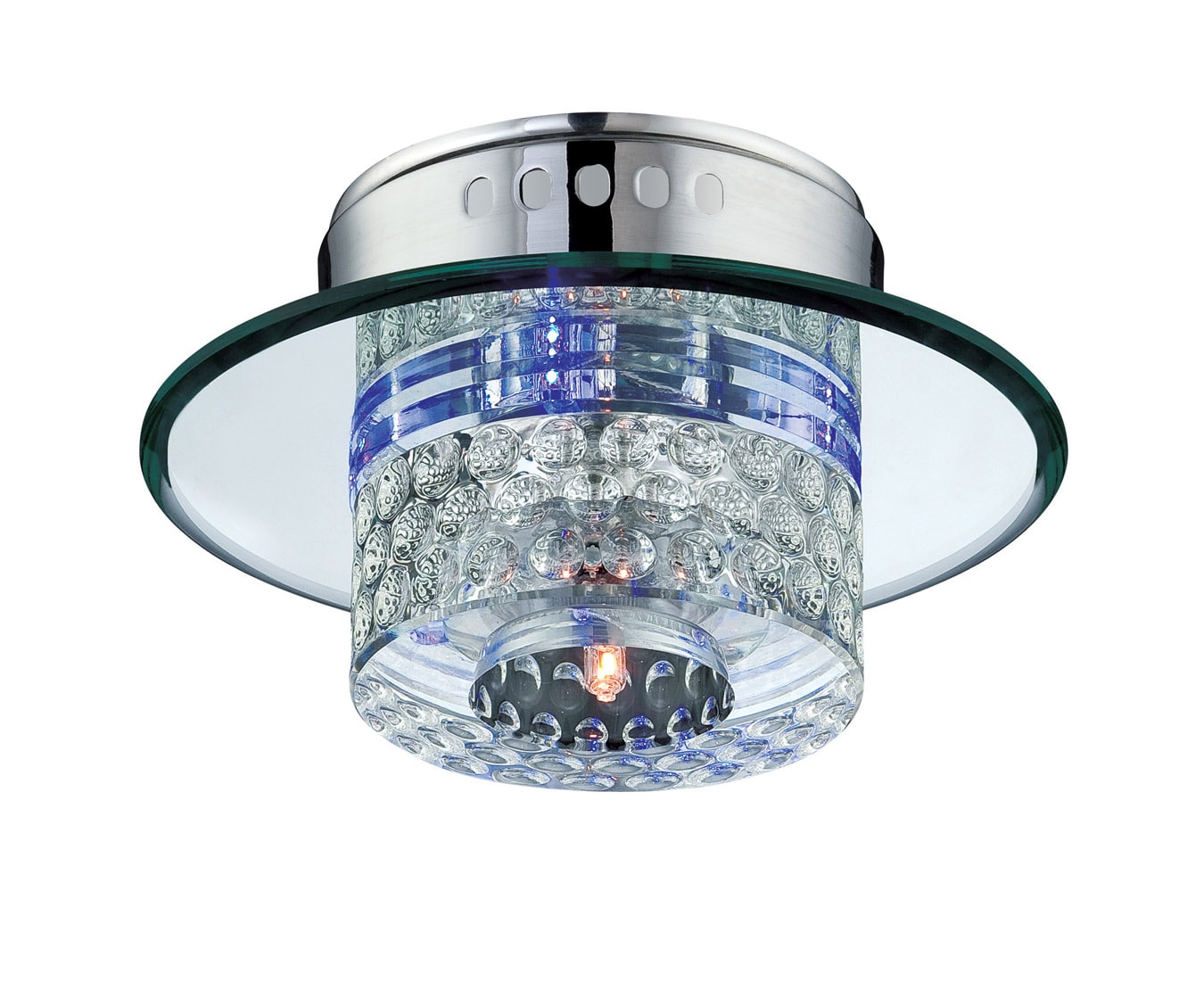 Lite Source LS-5611 Quotom 1-Light 7-in Clear Flush Mount Light