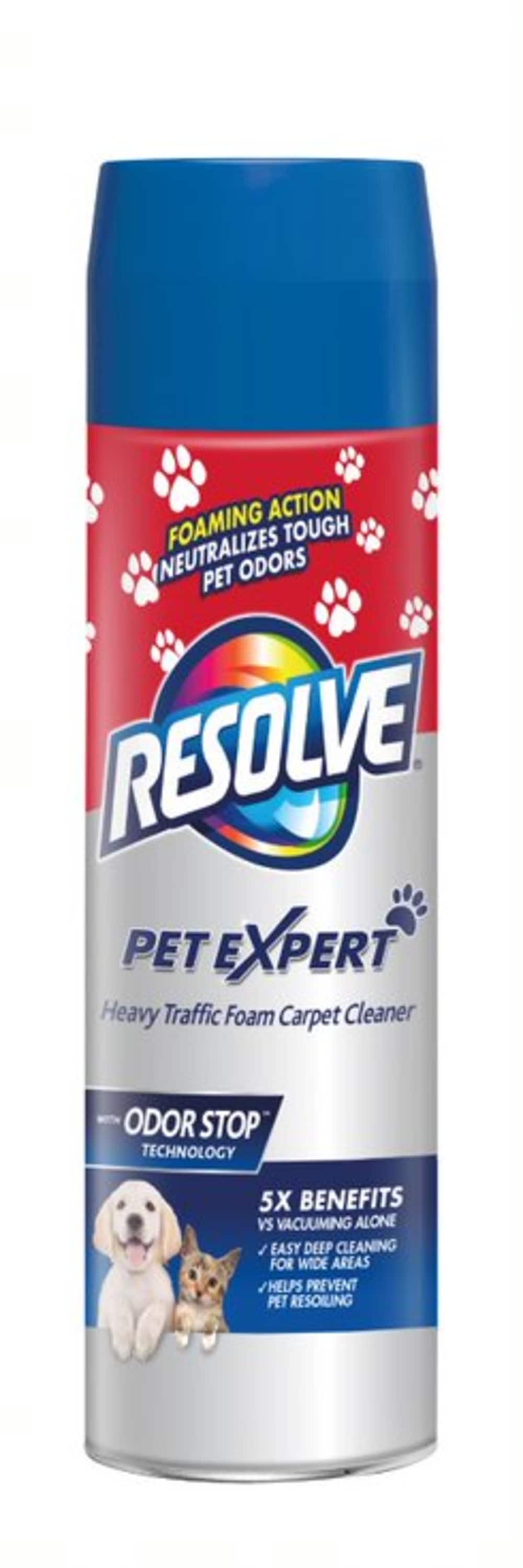 Resolve Pet Expert Heavy Traffic Foam Carpet Cleaner 22 oz, Floor Cleaners
