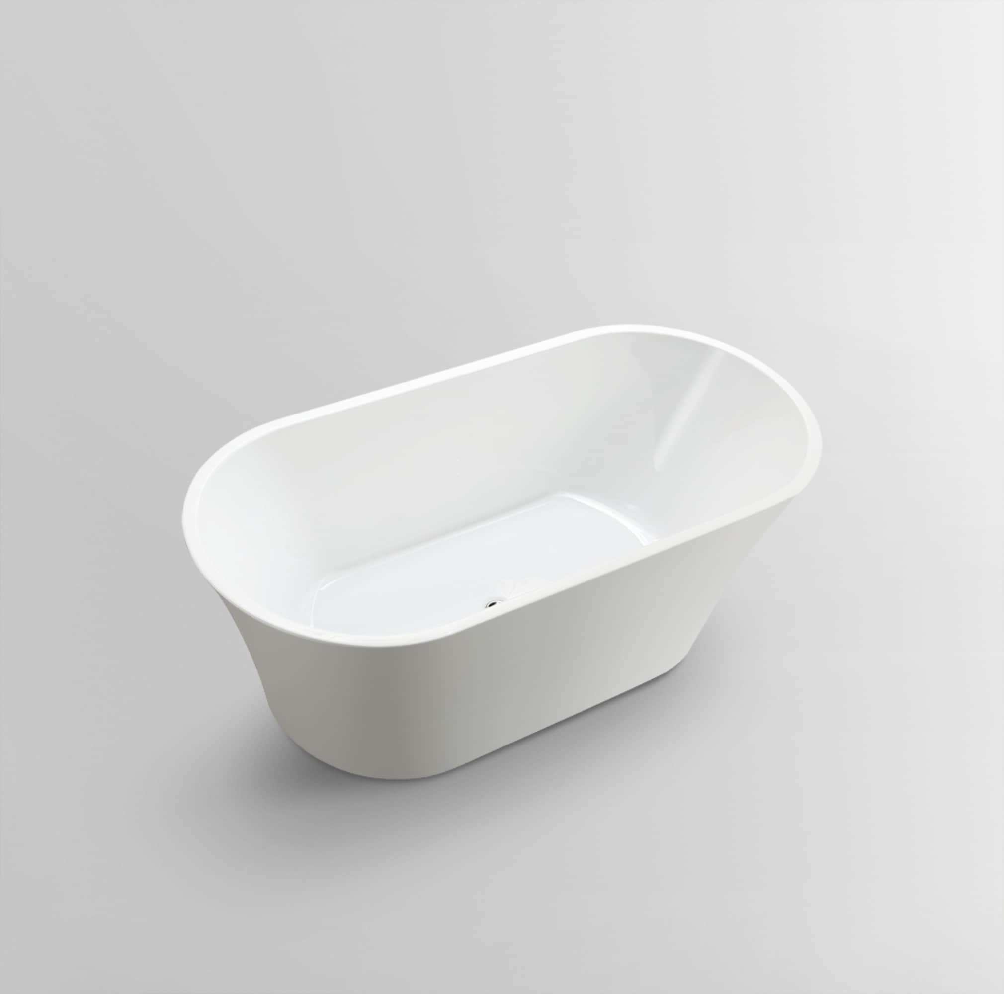 Antony 63" White Acrylic Freestanding Soaking Bathtub