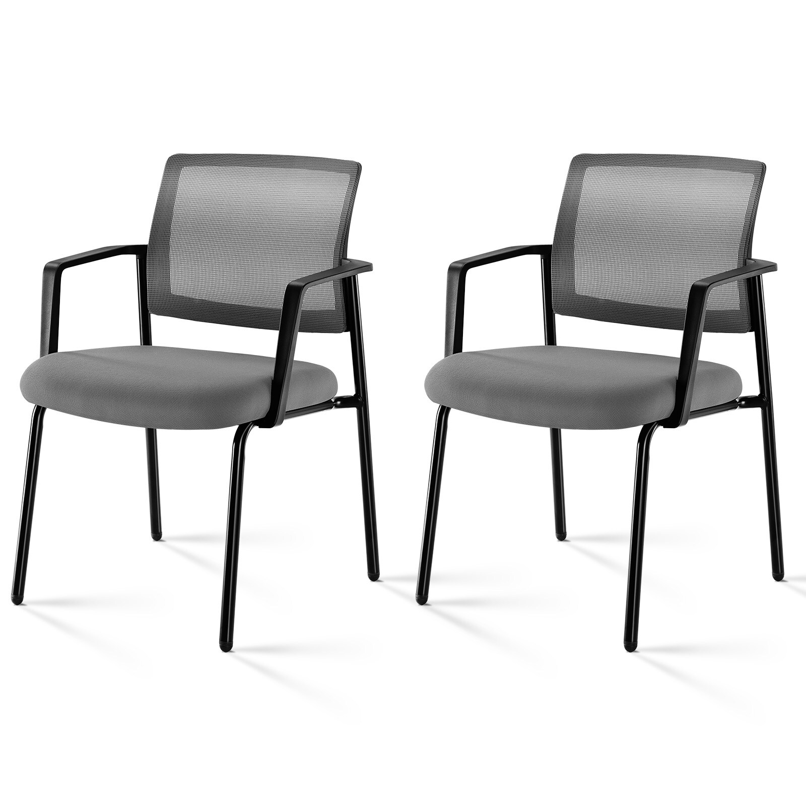 Flynama Set of 2 24.2-in W Modern Gray Microfiber Accent Armchair
